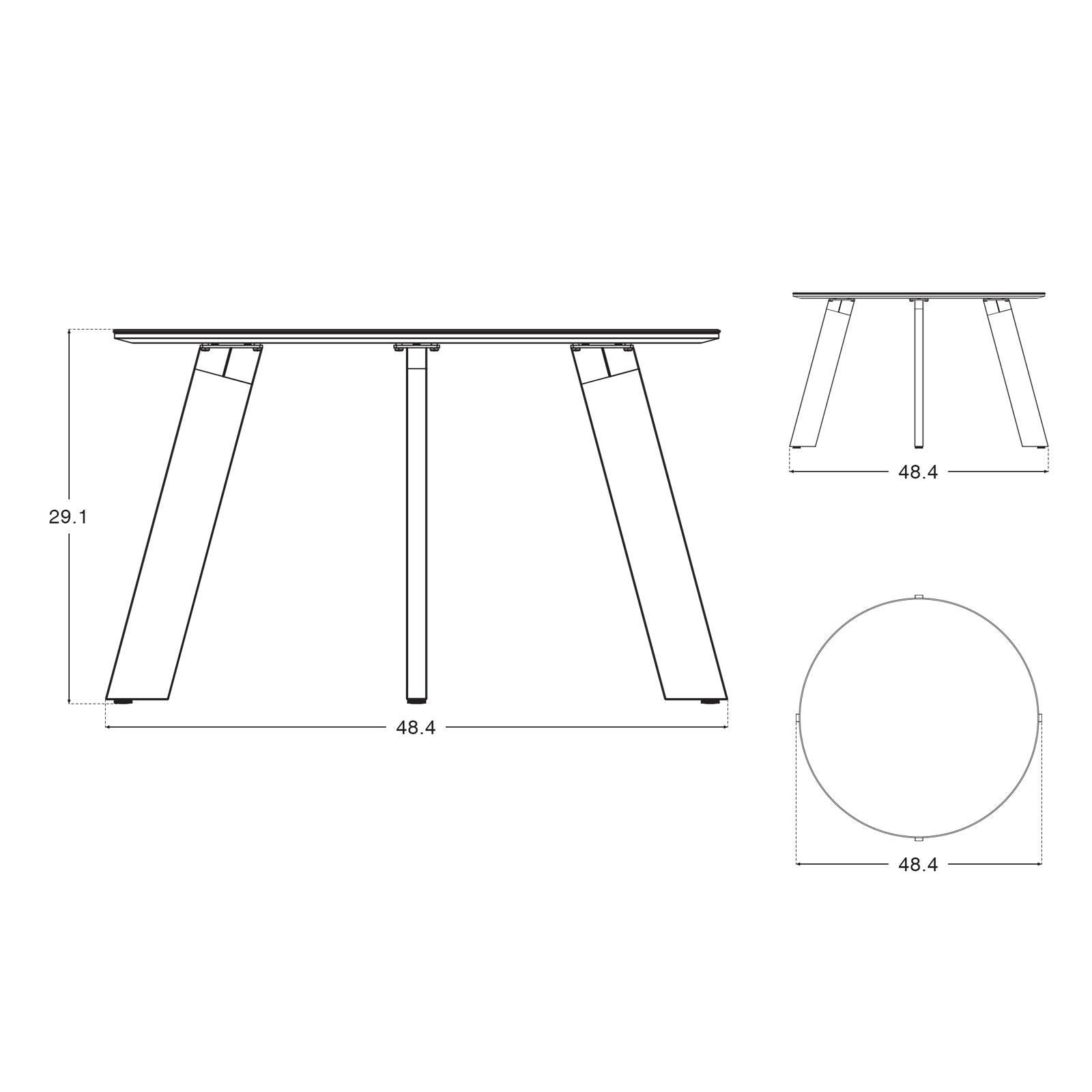 Natural Collection-Anacapa Dining table,Dimension information, Length, height, width data information- Sunsitt Signature