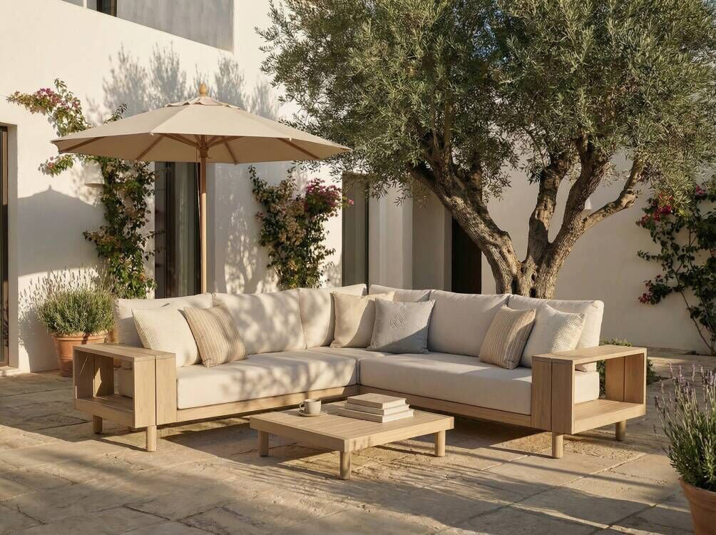 Modern Premium Outdoor Sectional Sets in Wood & Aluminum- Sunsitt®
