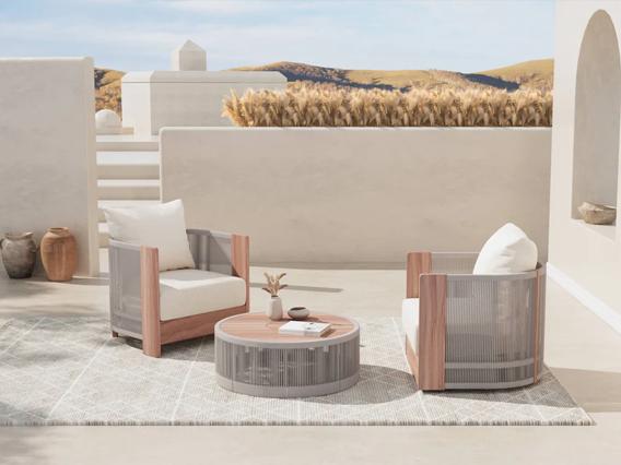 Irati Collection Furniture, Aluminum Frame with Lattice Rattan Design - Jardina European & Modern Outdoor Patio Furniture