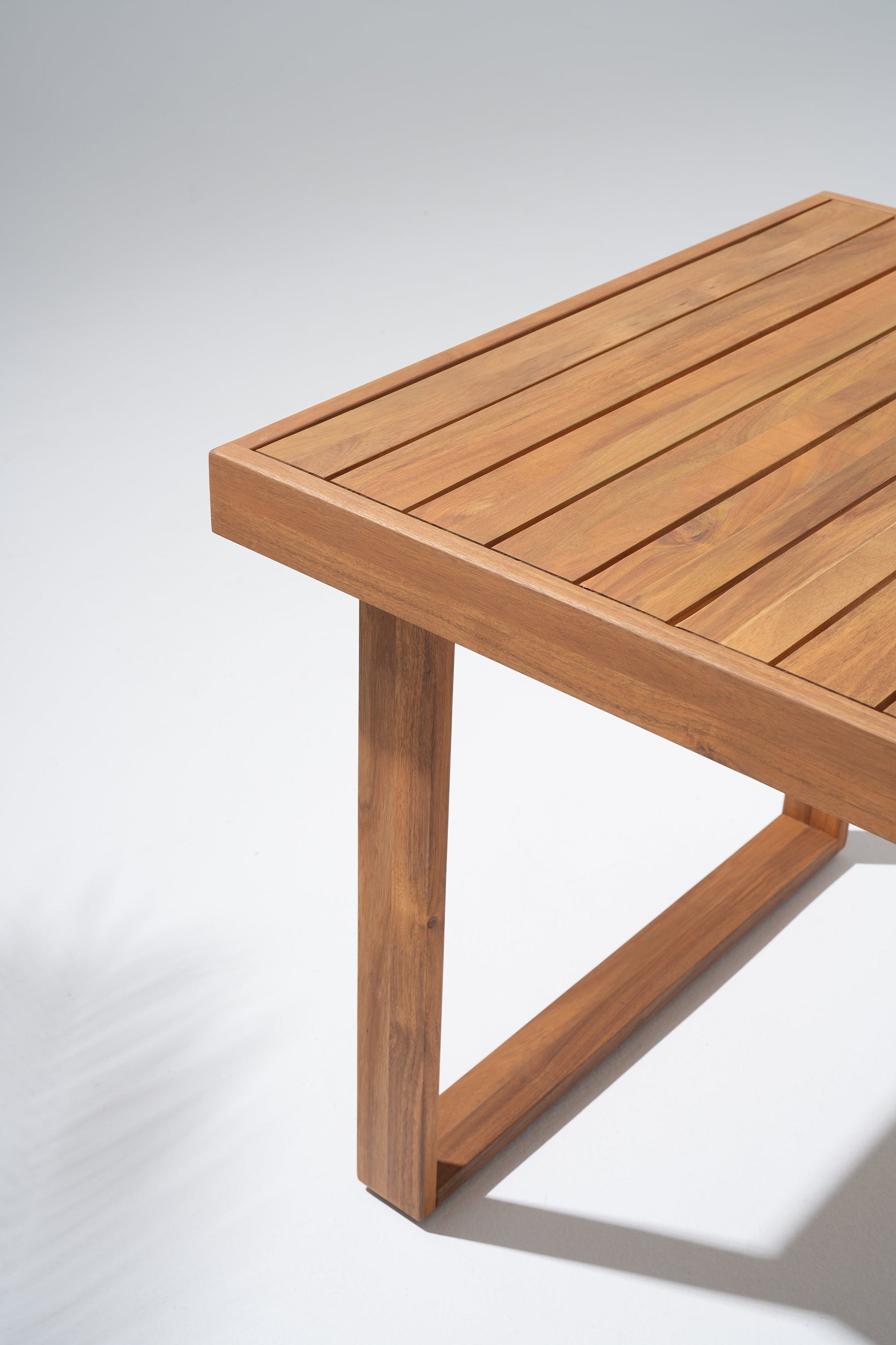 close up of Wooden table leg and tabletop