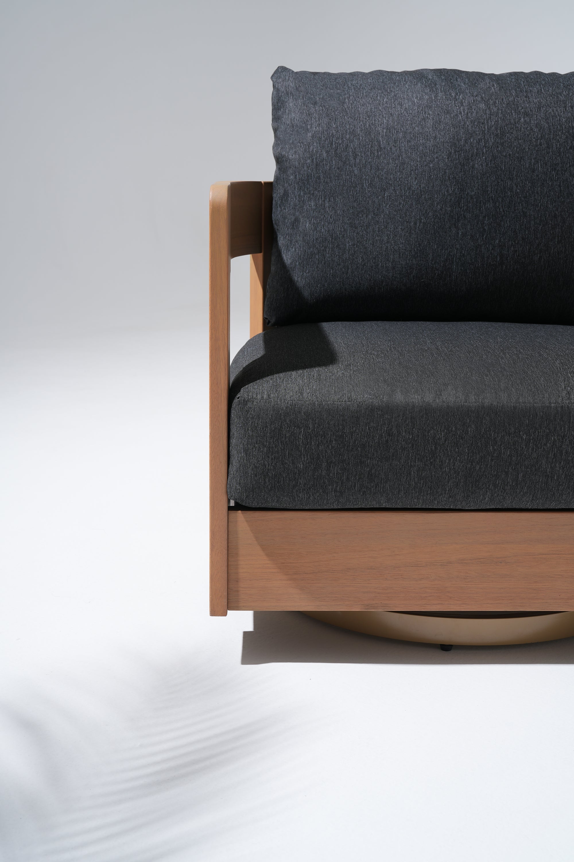 Sova Swivel Wooden Lounge Chairs, Set of 2