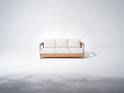 Sova 3-seat Wooden sofa with white cushions
