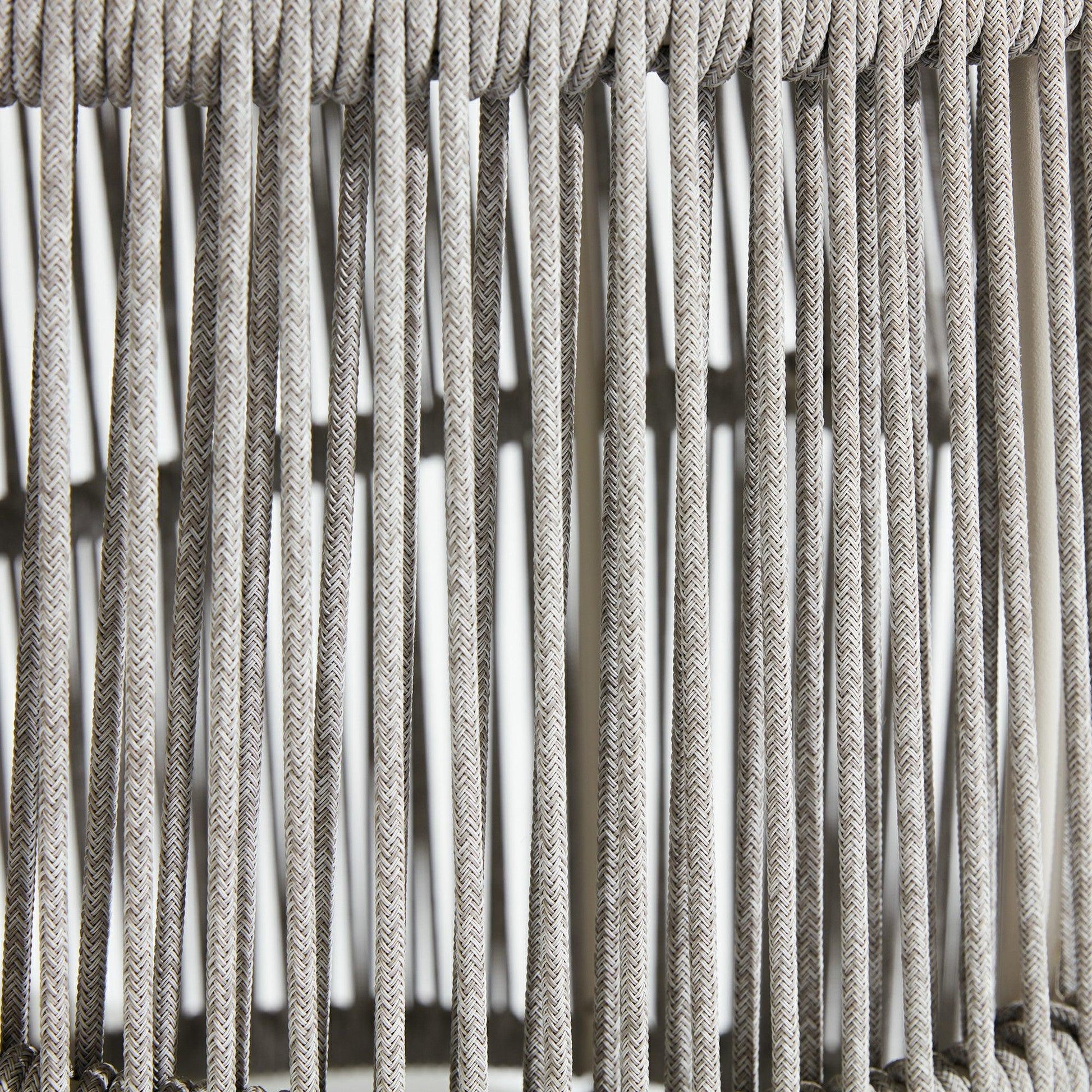 Natural- Side table, high-quality grey finish, water-resistant Textilene rope detailed Photo- Sunsit Signature