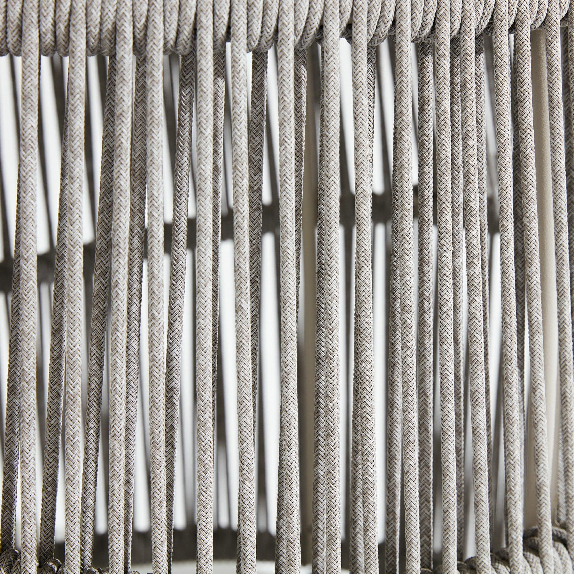 Natural- Side table, high-quality grey finish, water-resistant Textilene rope detailed Photo- Sunsit Signature