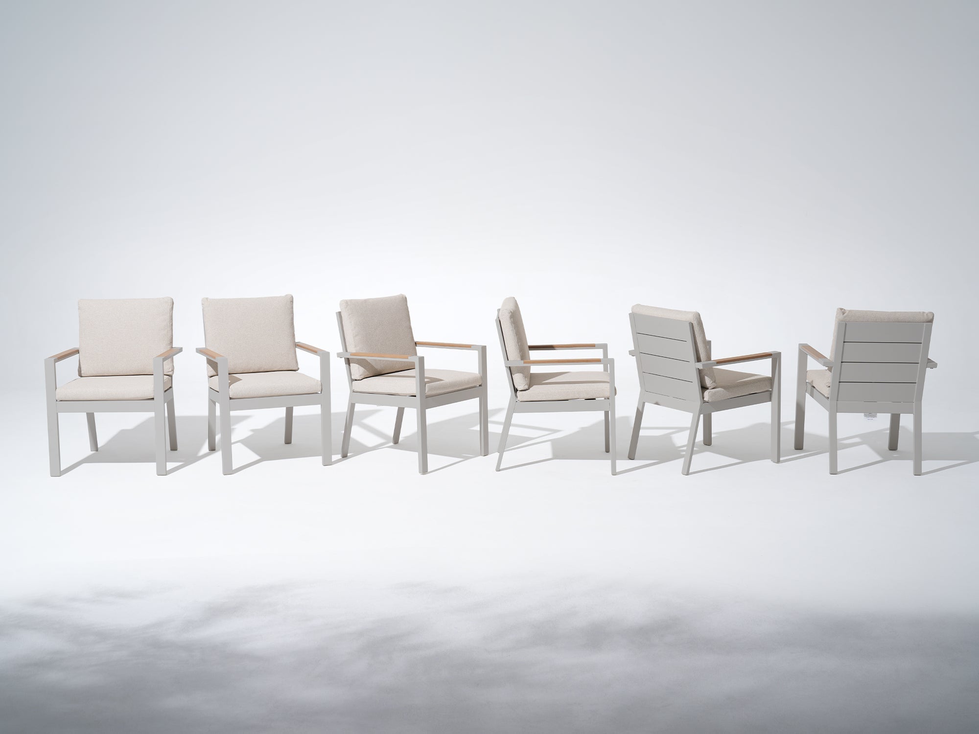 Addison Outdoor Aluminum Dining Chair, Linen Cushions