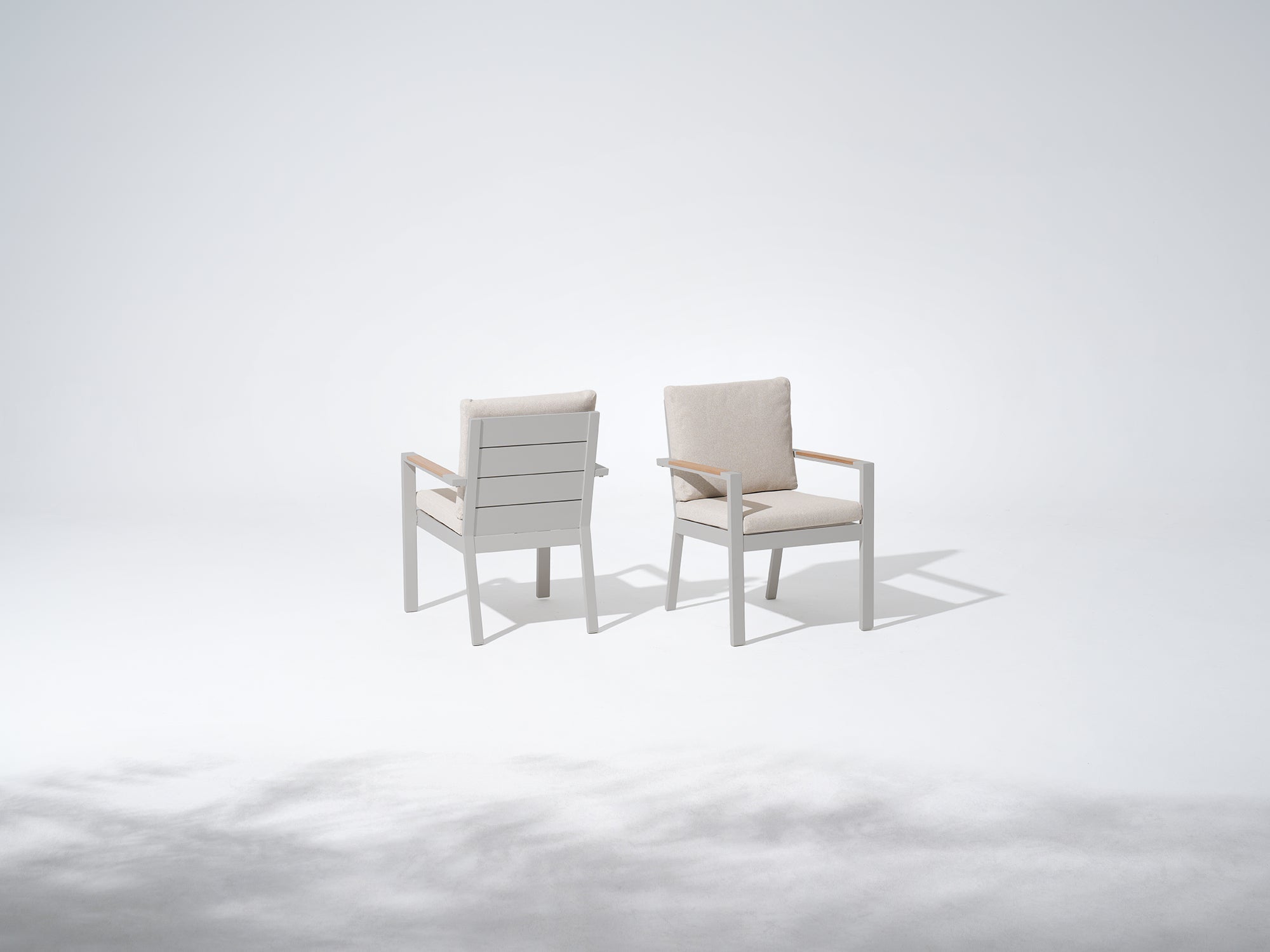 Addison Outdoor Aluminum Dining Chair, Linen Cushions