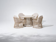 Irati Rope Outdoor Dining Set for 4 with 43'' Round Table