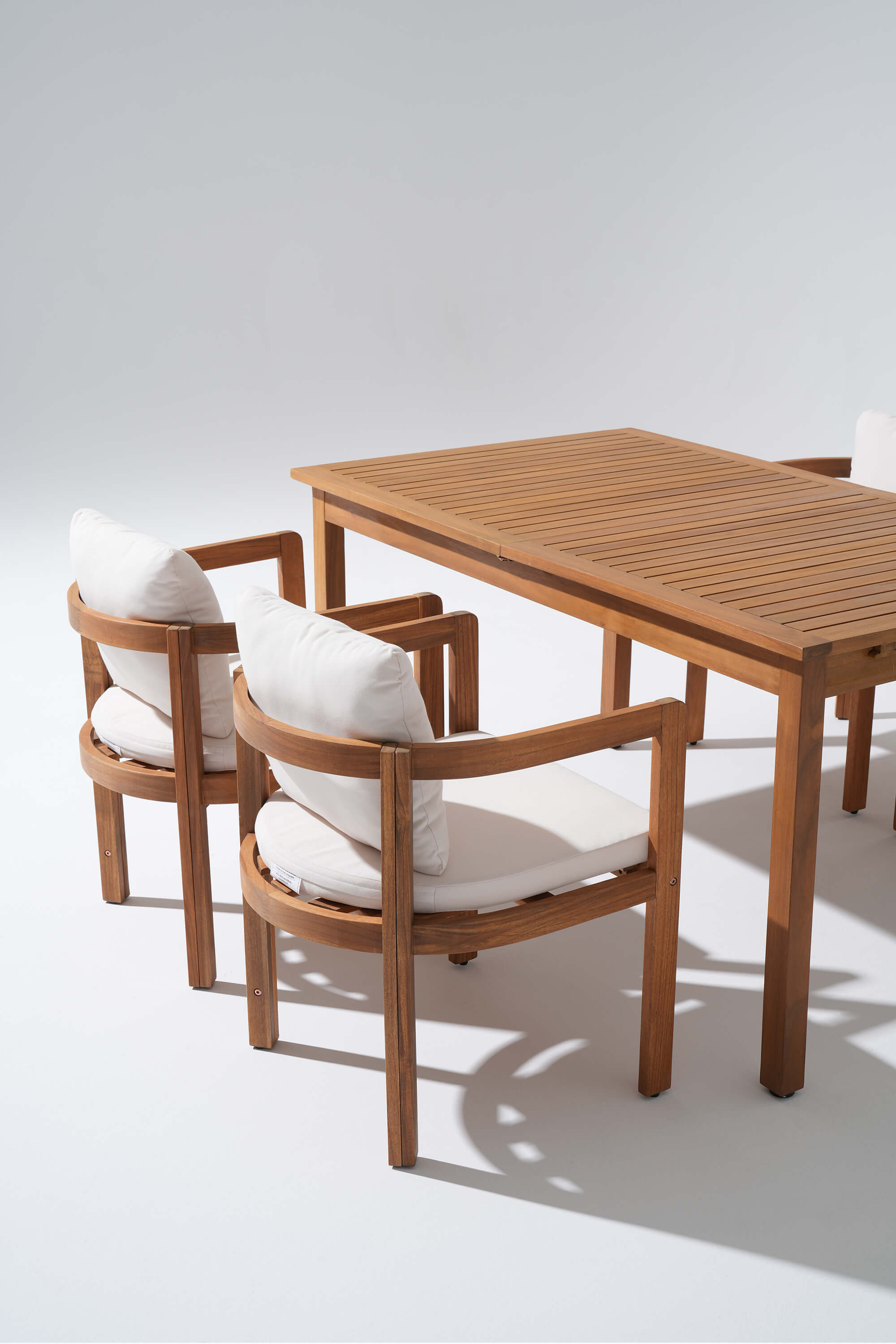 Wooden dining table with matching chairs - Sunsitt Modern Premium Patio Outdoor Furniture
