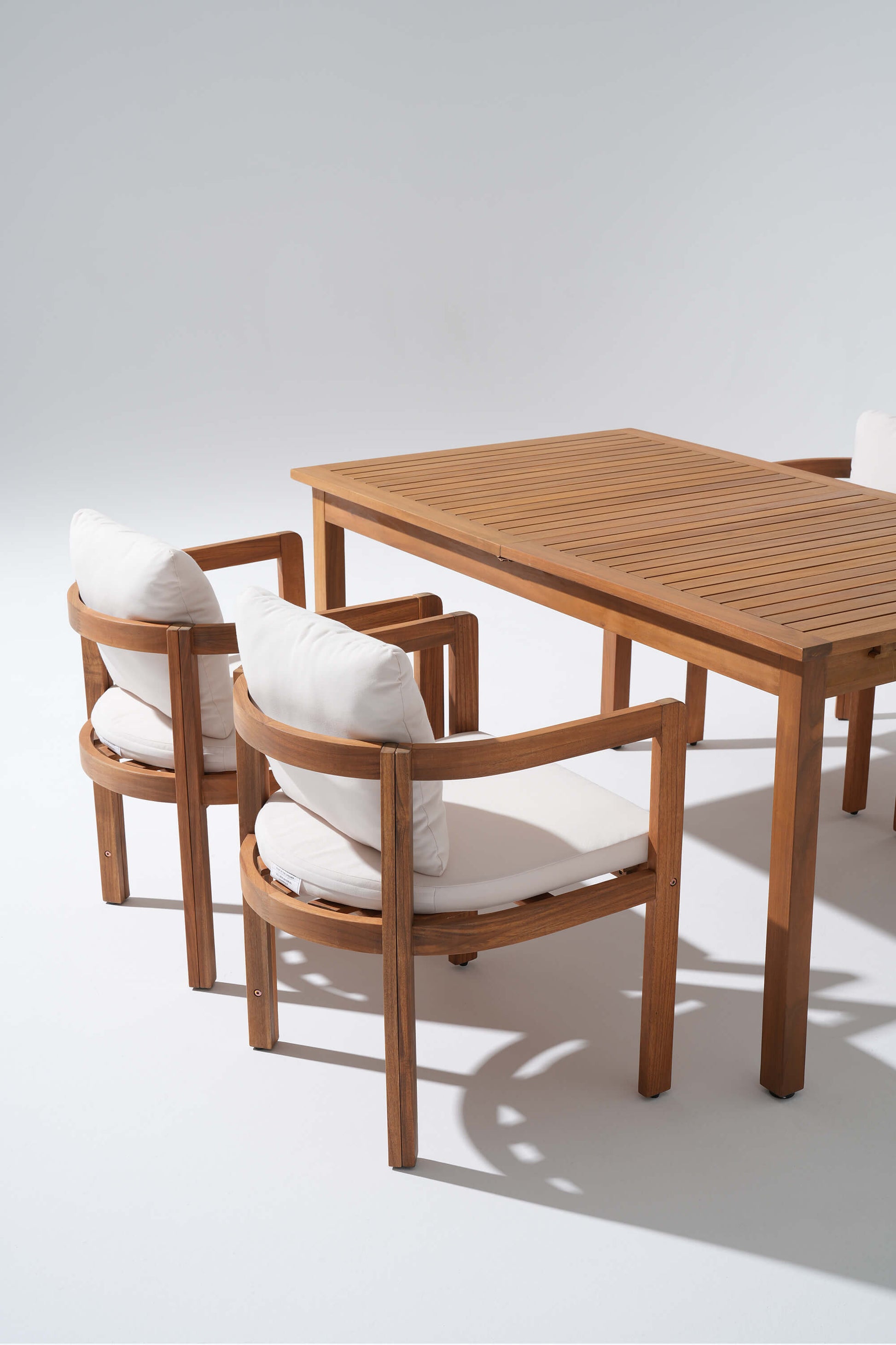 Wooden dining table with matching chairs - Sunsitt Modern Premium Patio Outdoor Furniture