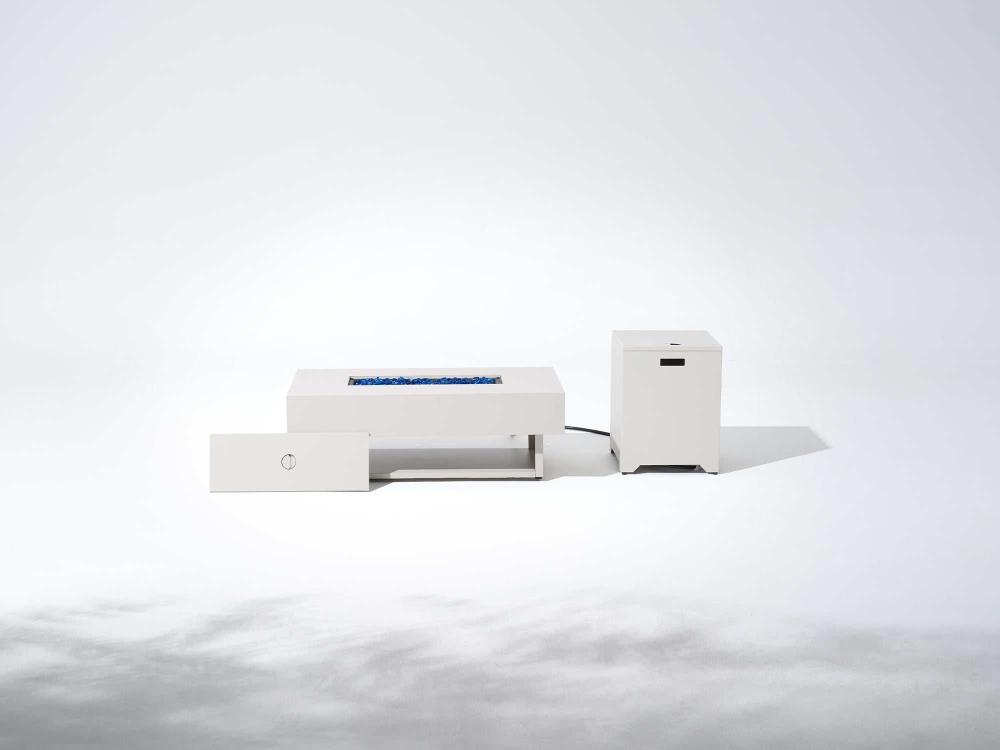 White electronic device on a white background #color_light beige