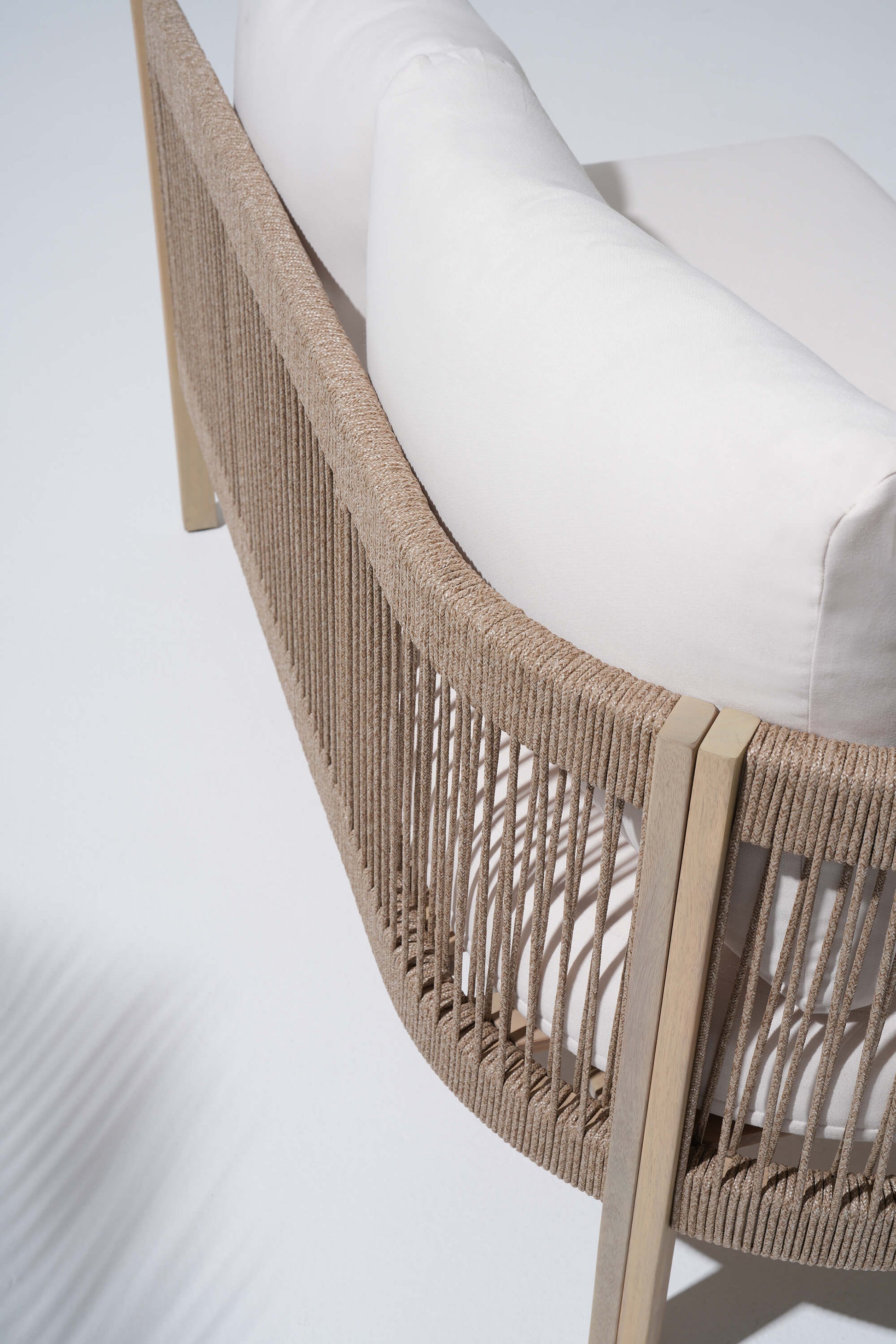 Foristern outdoor sectional sofa backrest rope design detail