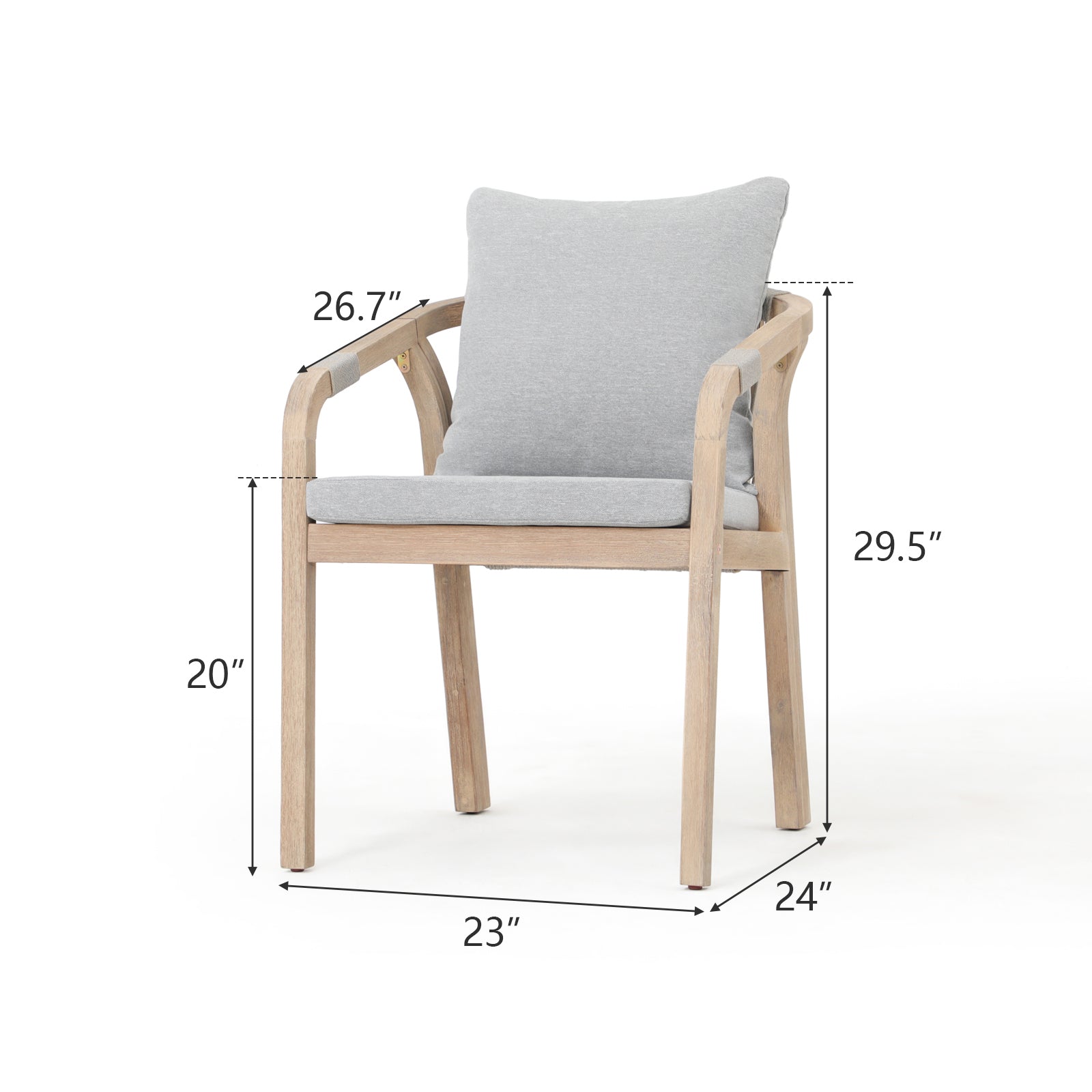Acacia wood outdoor dining table dimension- SUNSITT Premium Modern Outdoor Patio Furniture