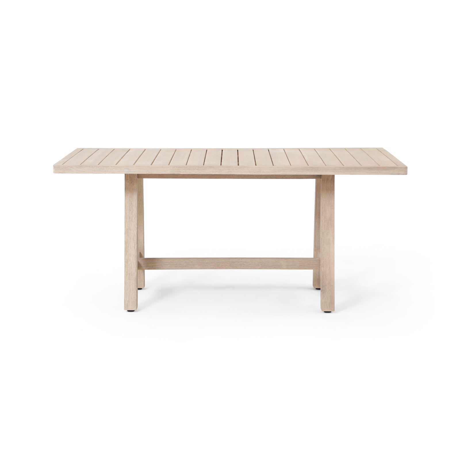 Thalea Rectangular Wooden Outdoor Dining Table for 6 People, 67''