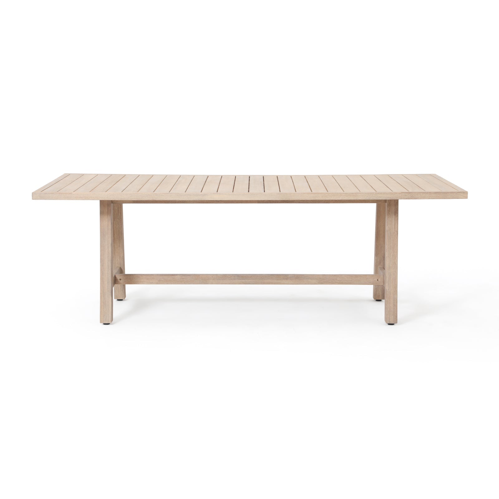 Thalea Rectangular Wood Outdoor Dining Table for 8 People, 90.5"