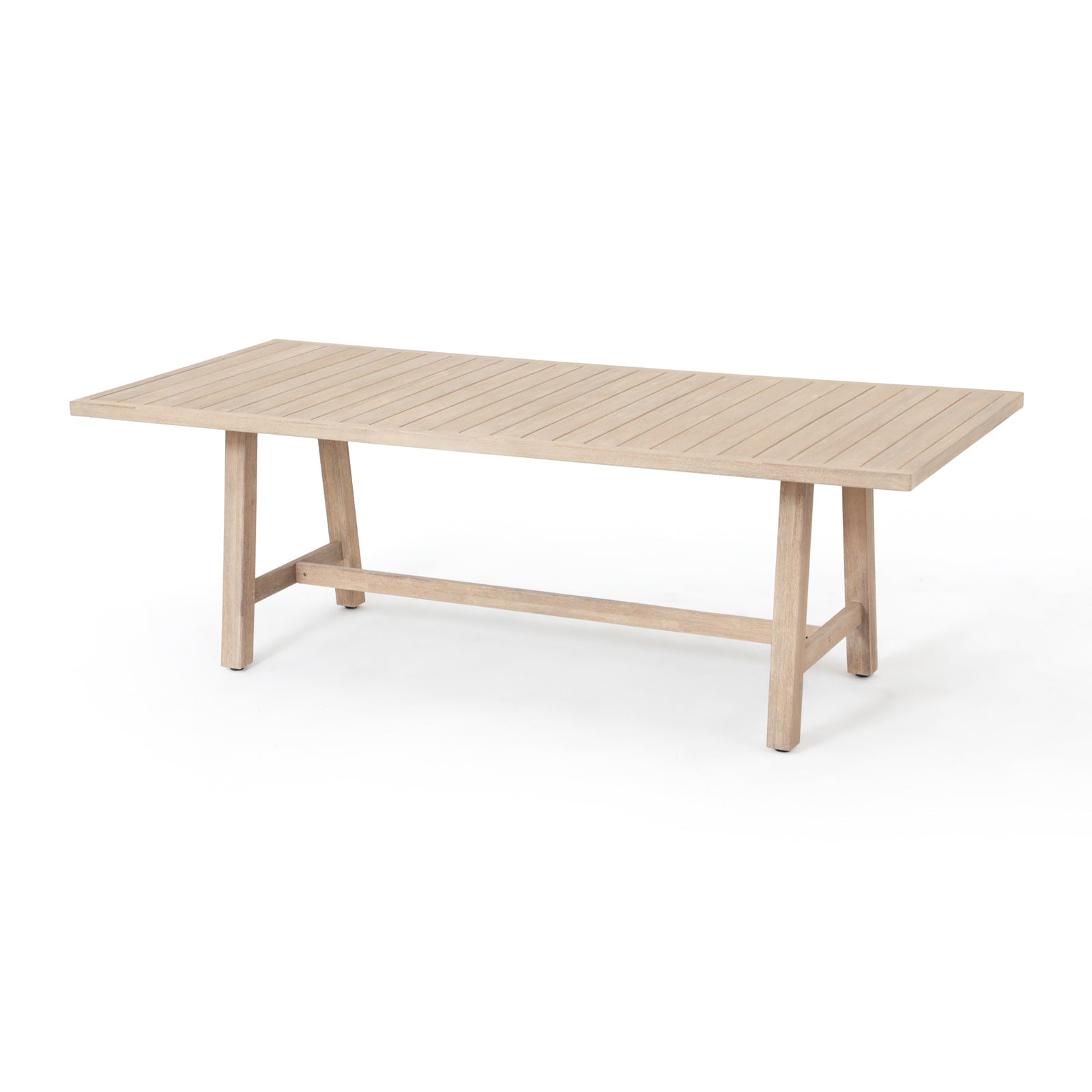 Thalea Rectangular Wood Outdoor Dining Table for 8 People, 90.5"