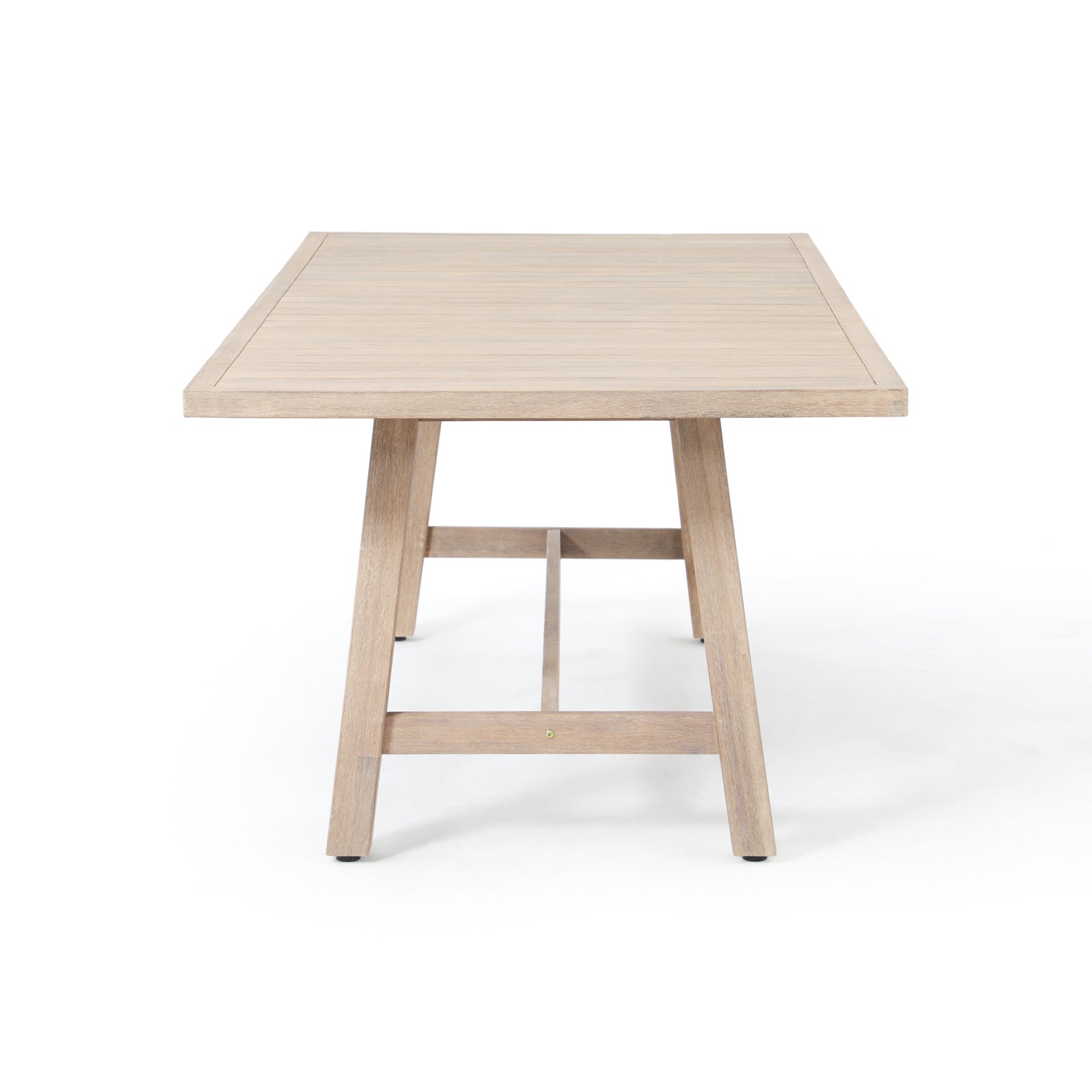 Thalea Rectangular Wood Outdoor Dining Table for 8 People, 90.5"