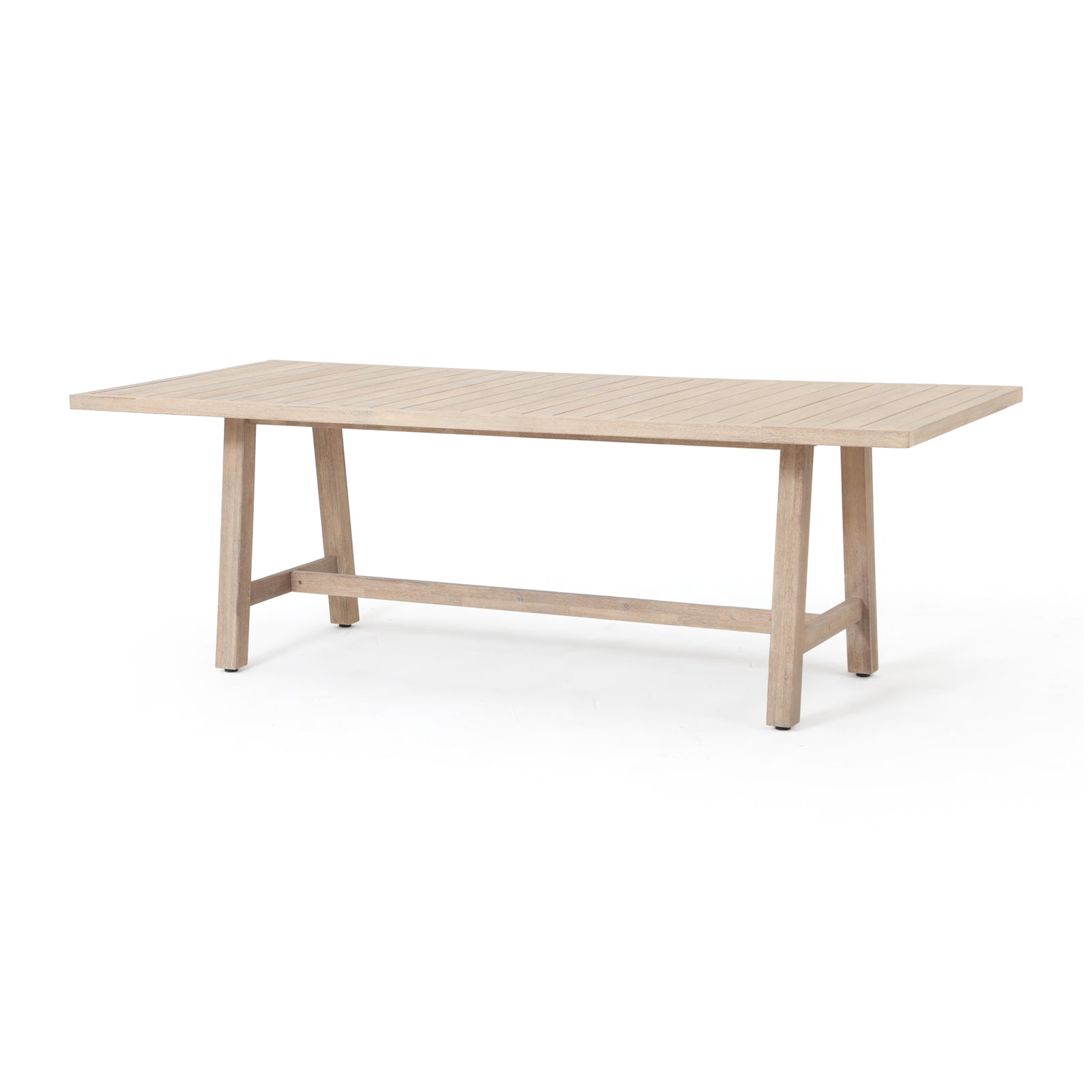 Thalea Rectangular Wood Outdoor Dining Table for 8 People, 90.5"