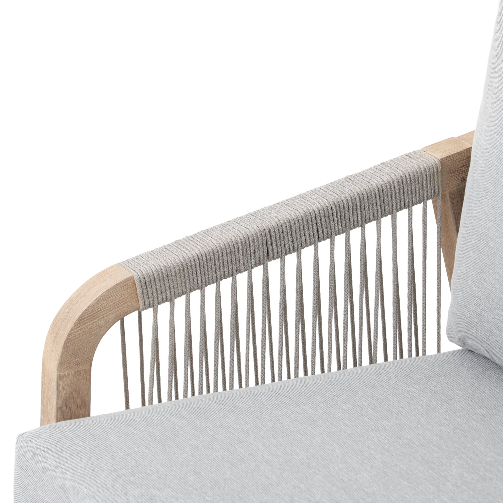 Thalea Outdoor Modern Wooden Rope Lounge Chairs, Set of 2