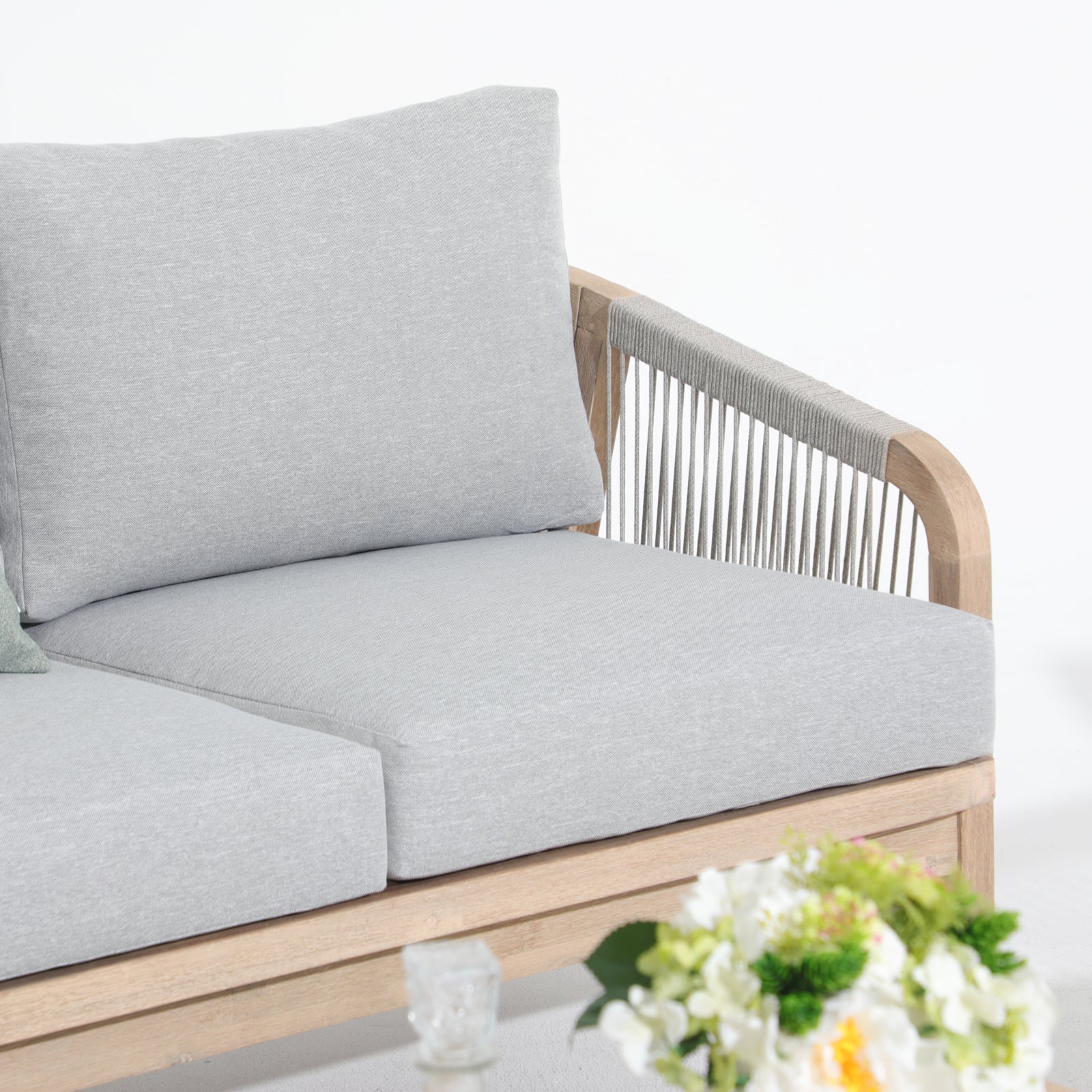 Thalea Wooden Outdoor Loveseat Sofa