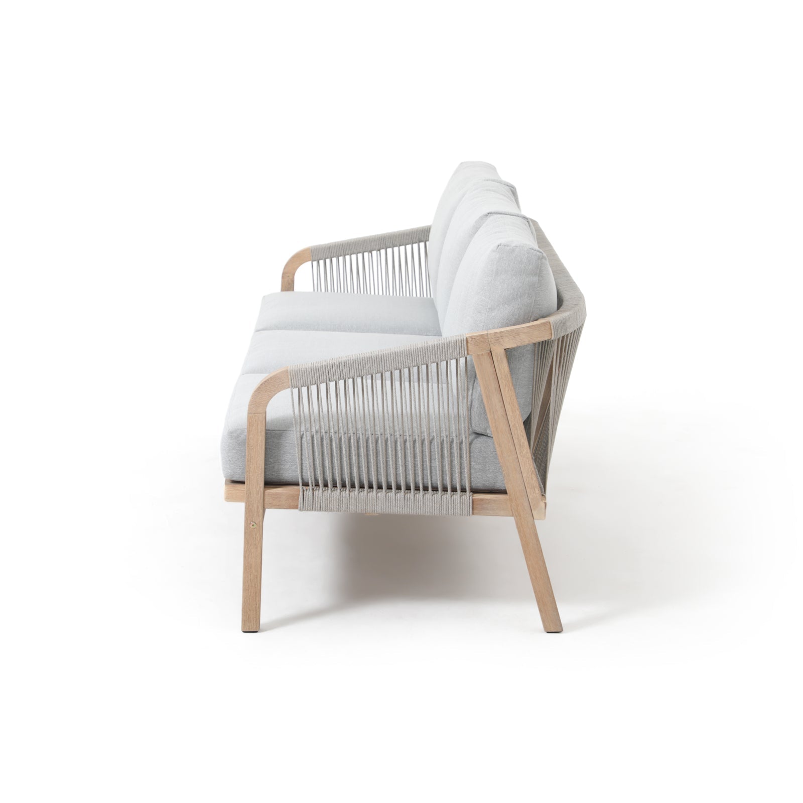 Thalea 3-Seat Wooden Outdoor Sofa With Cushions