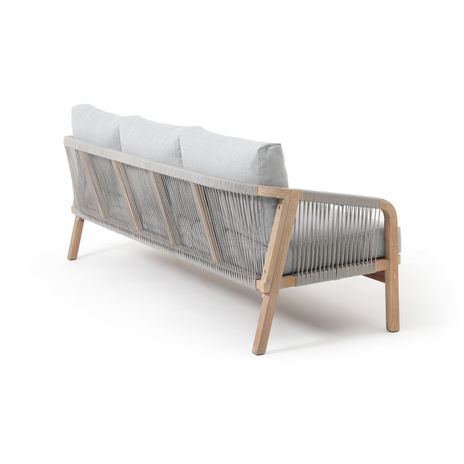 Thalea 3-Seat Wooden Outdoor Sofa With Cushions