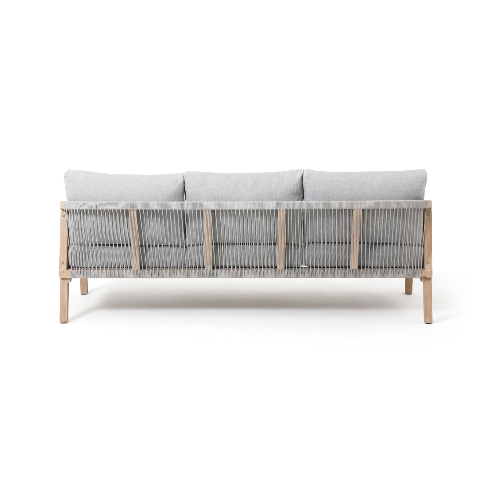 Thalea 3-Seat Wooden Outdoor Sofa With Cushions