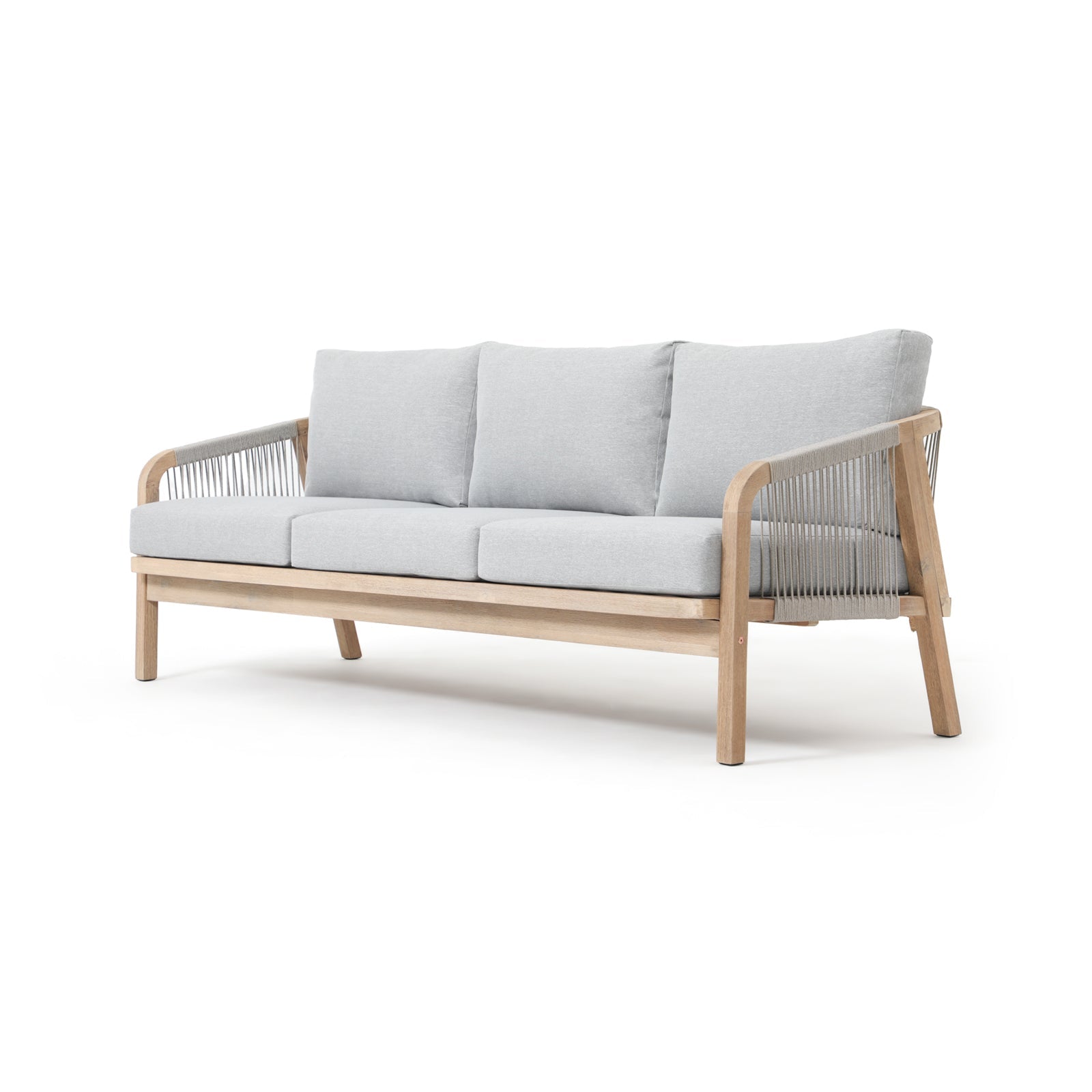 Thalea 3-Seat Wooden Outdoor Sofa With Cushions