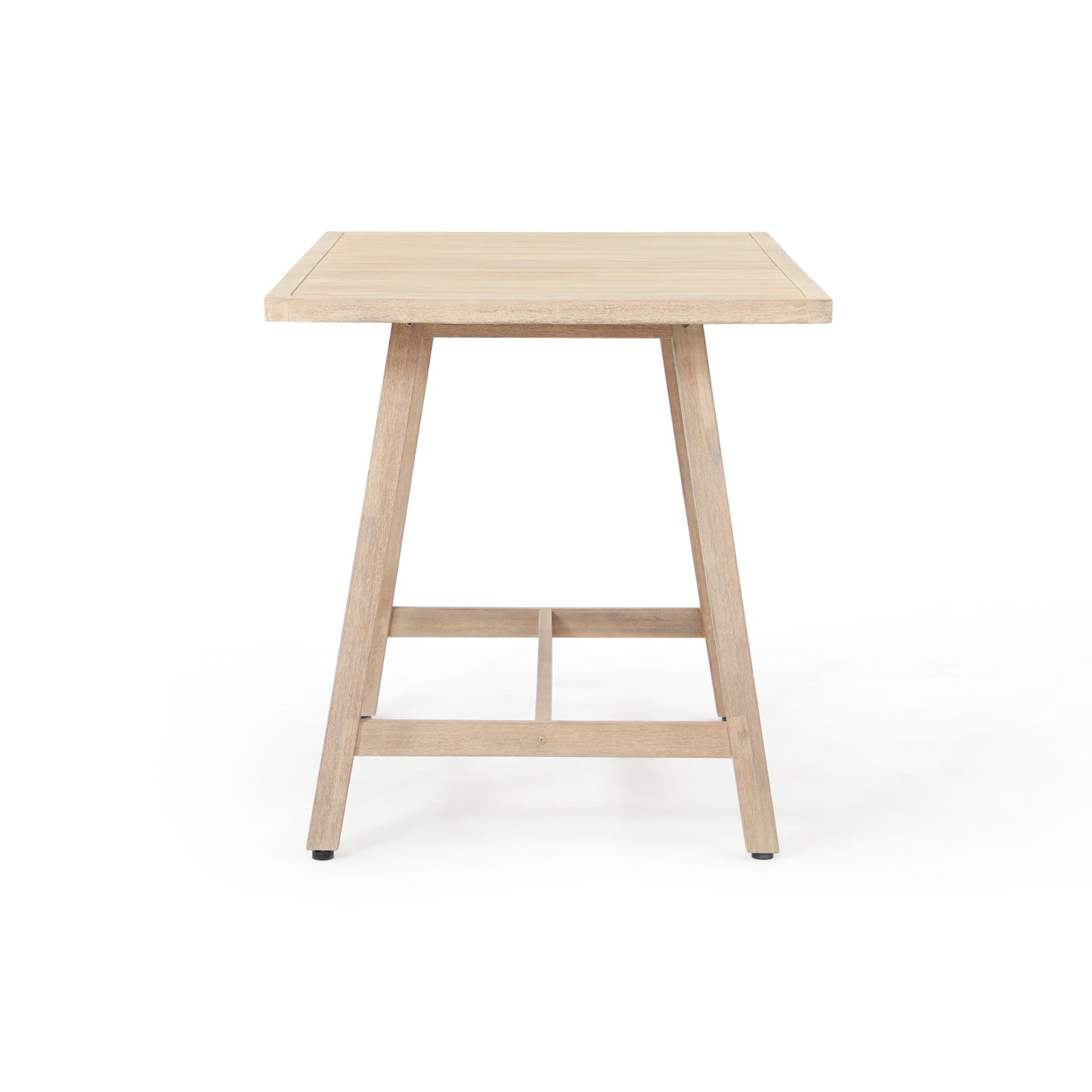 Thalea 62.5'' Wooden Outdoor Bar Table with Wire Brush Finish