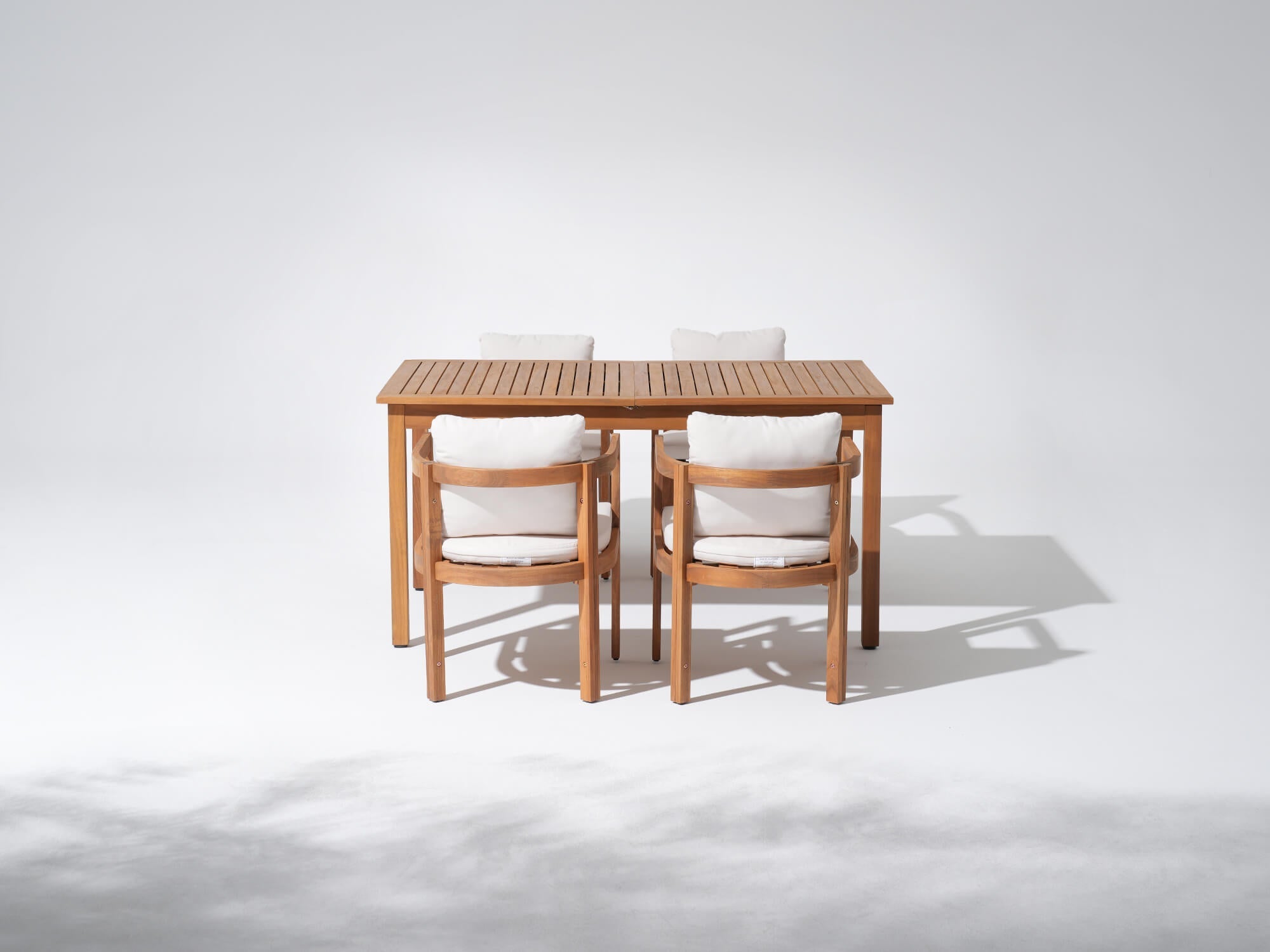 Wooden outdoor table with four chairs - Sunsitt Modern Premium Patio Outdoor Furniture