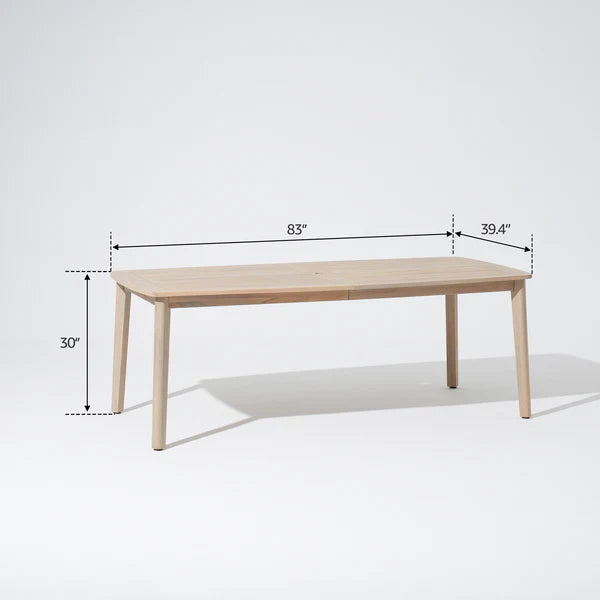 Wooden dining table dimension 83'' #Size_83''