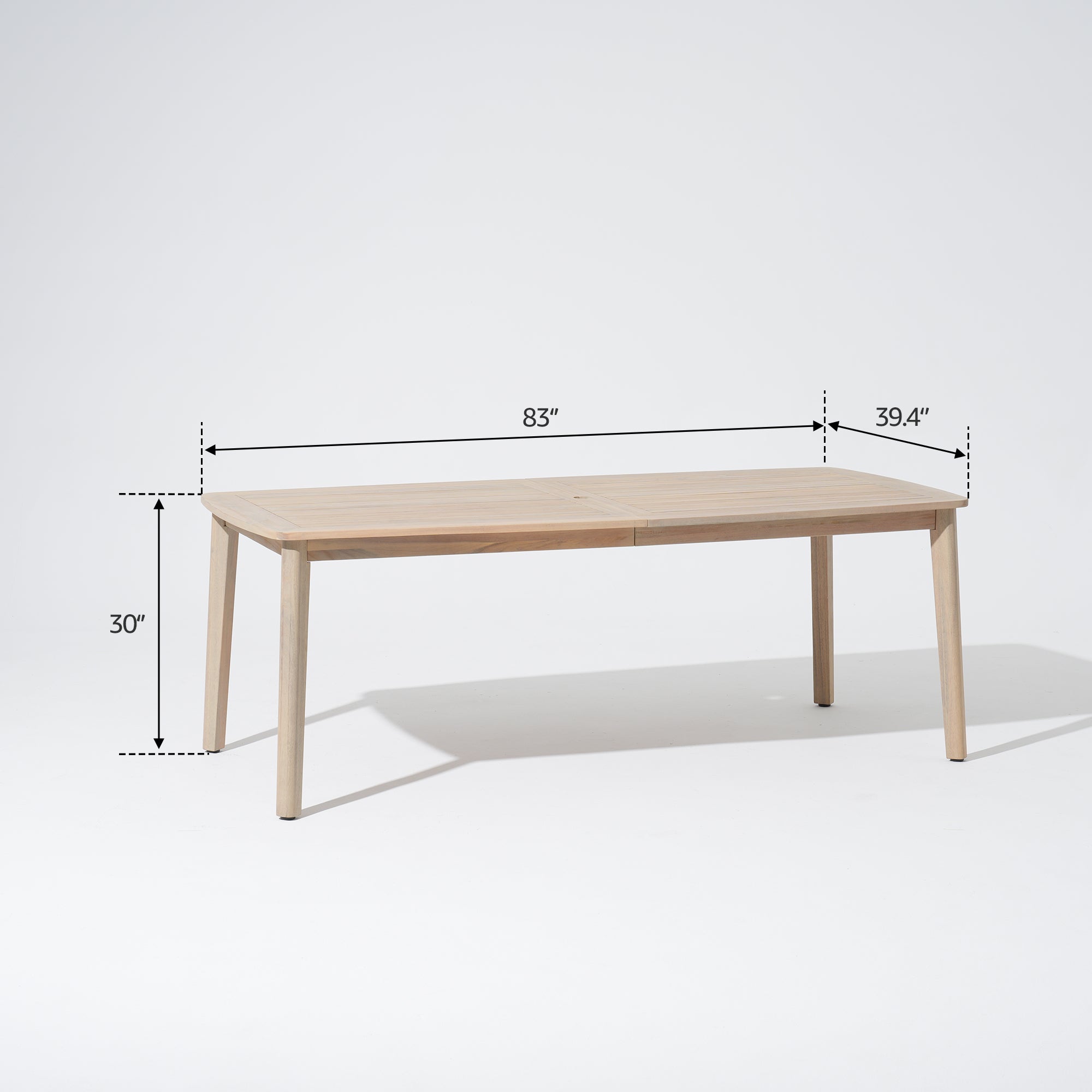 83 inch Wooden table dimension