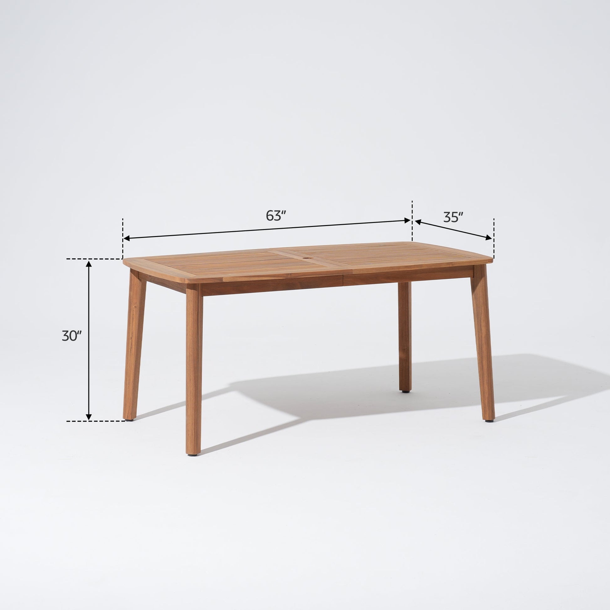Wooden table dimensions 63'' #Size_63''