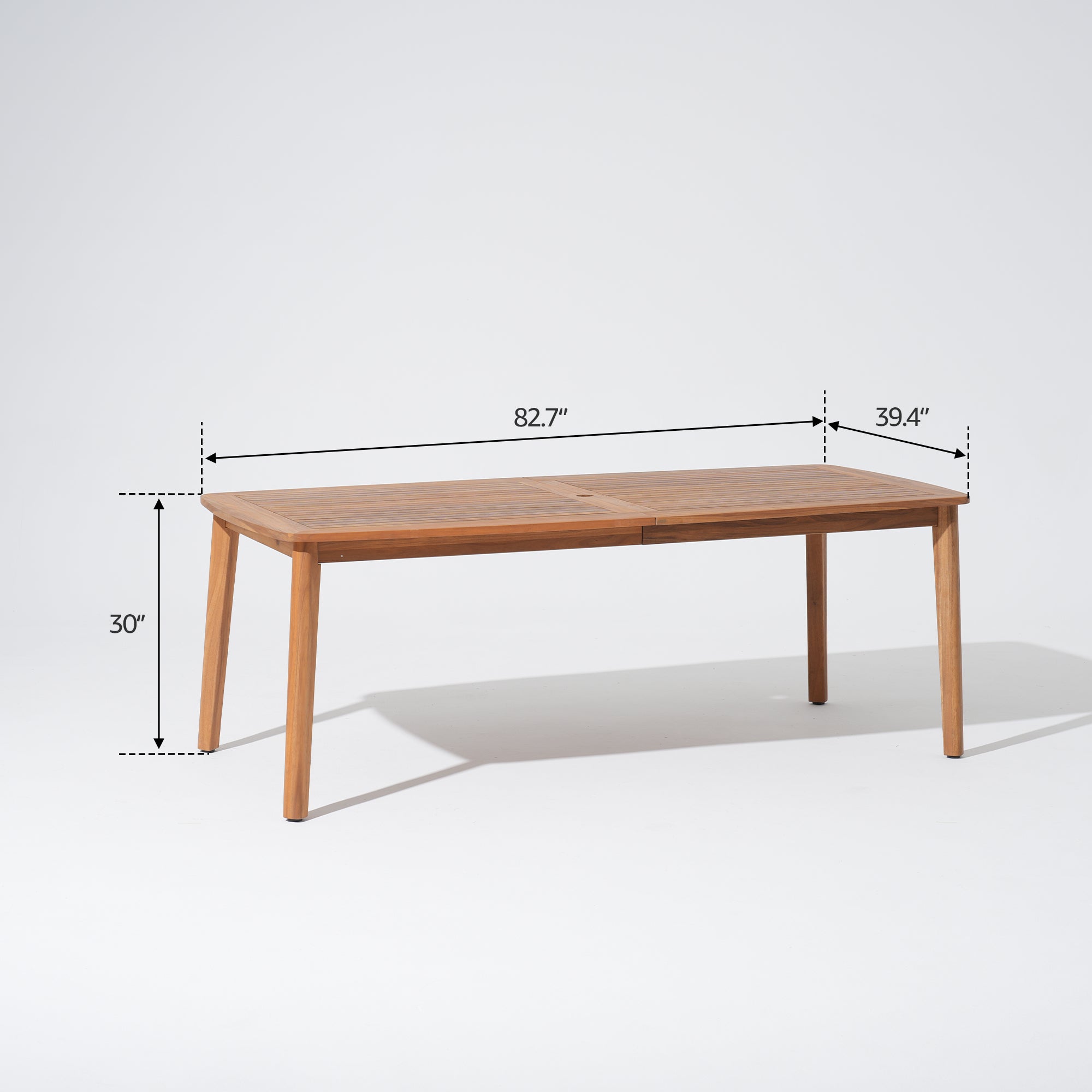 Wooden table dimensions 83''