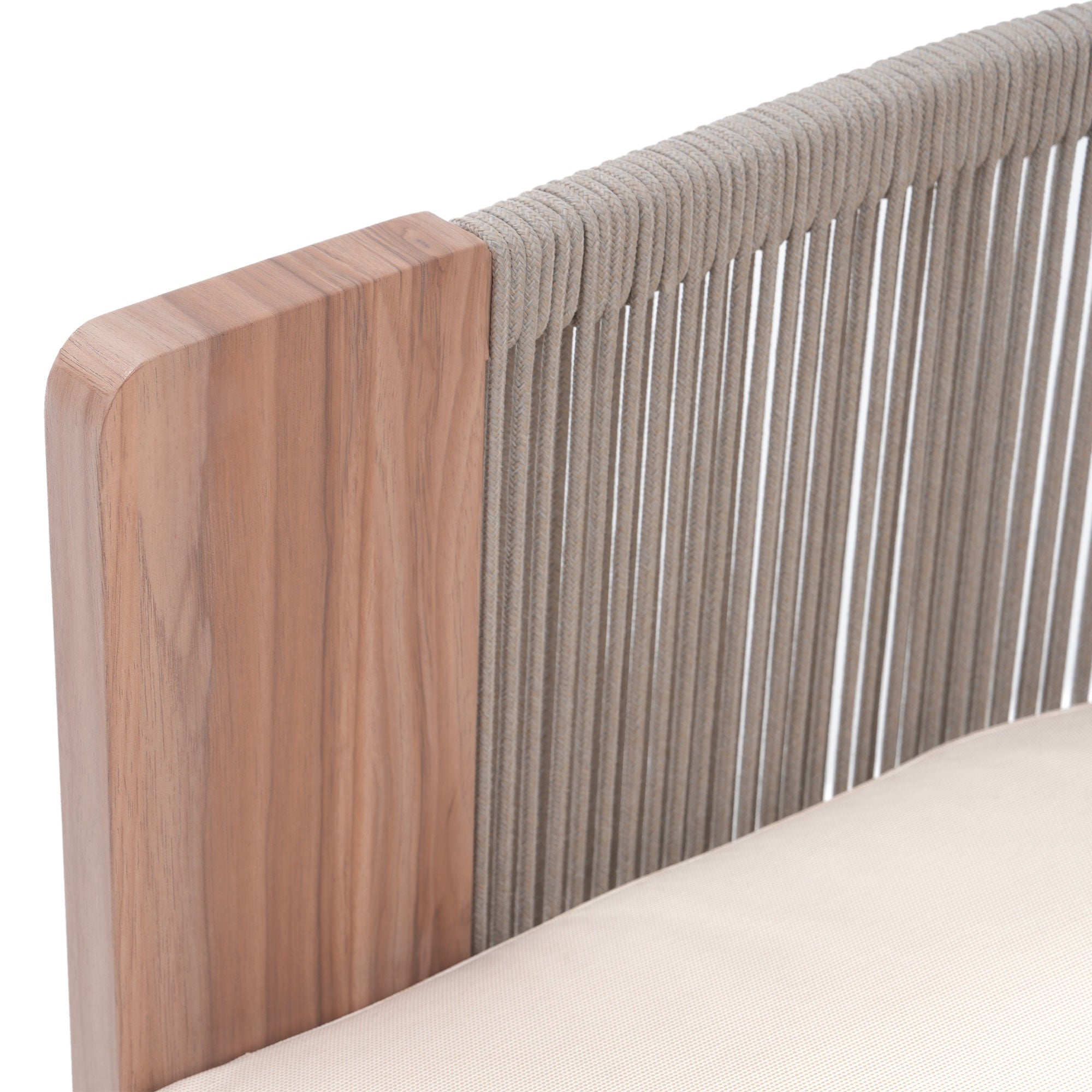 Wooden and woven headboard - SUNSITT Modern Premium Patio Outdoor Furniture