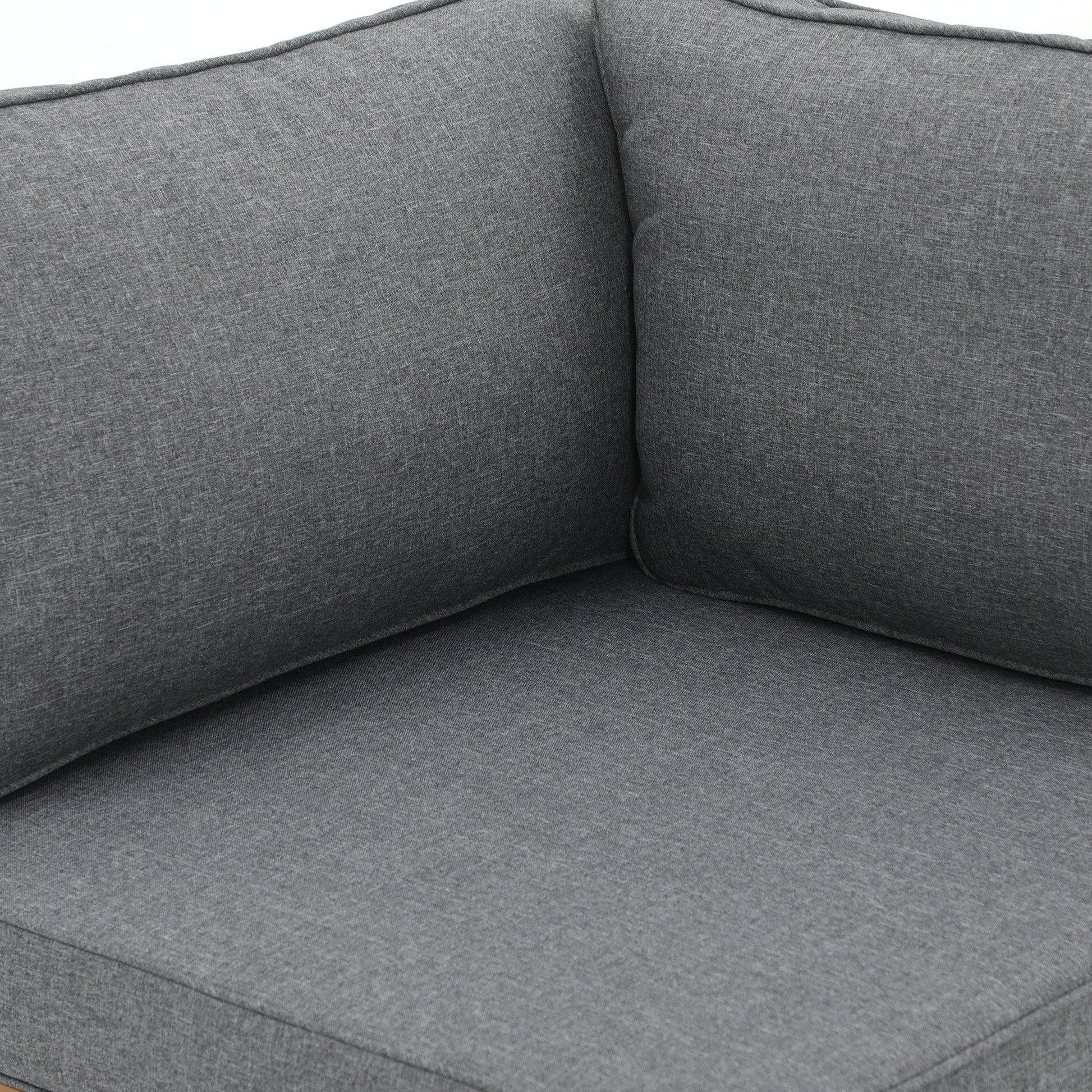 Foristern wooden Outdoor L-Shaped Sofa Set gray cushion detail - Sunsitt Premium Modern Outdoor Patio Furniture #color_grey