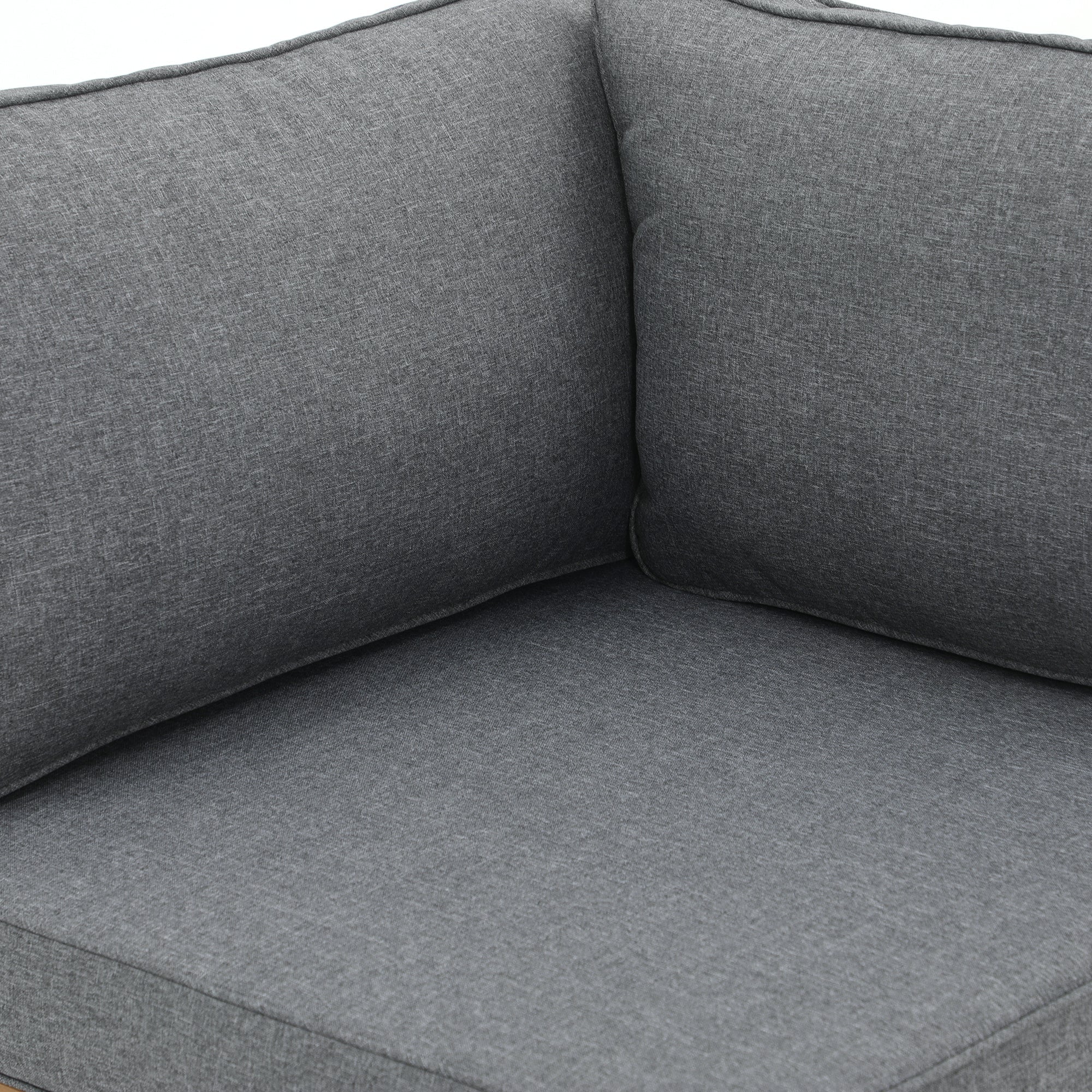 Foristern wooden Outdoor L-Shaped Sofa Set gray cushion detail - Sunsitt Premium Modern Outdoor Patio Furniture #color_grey