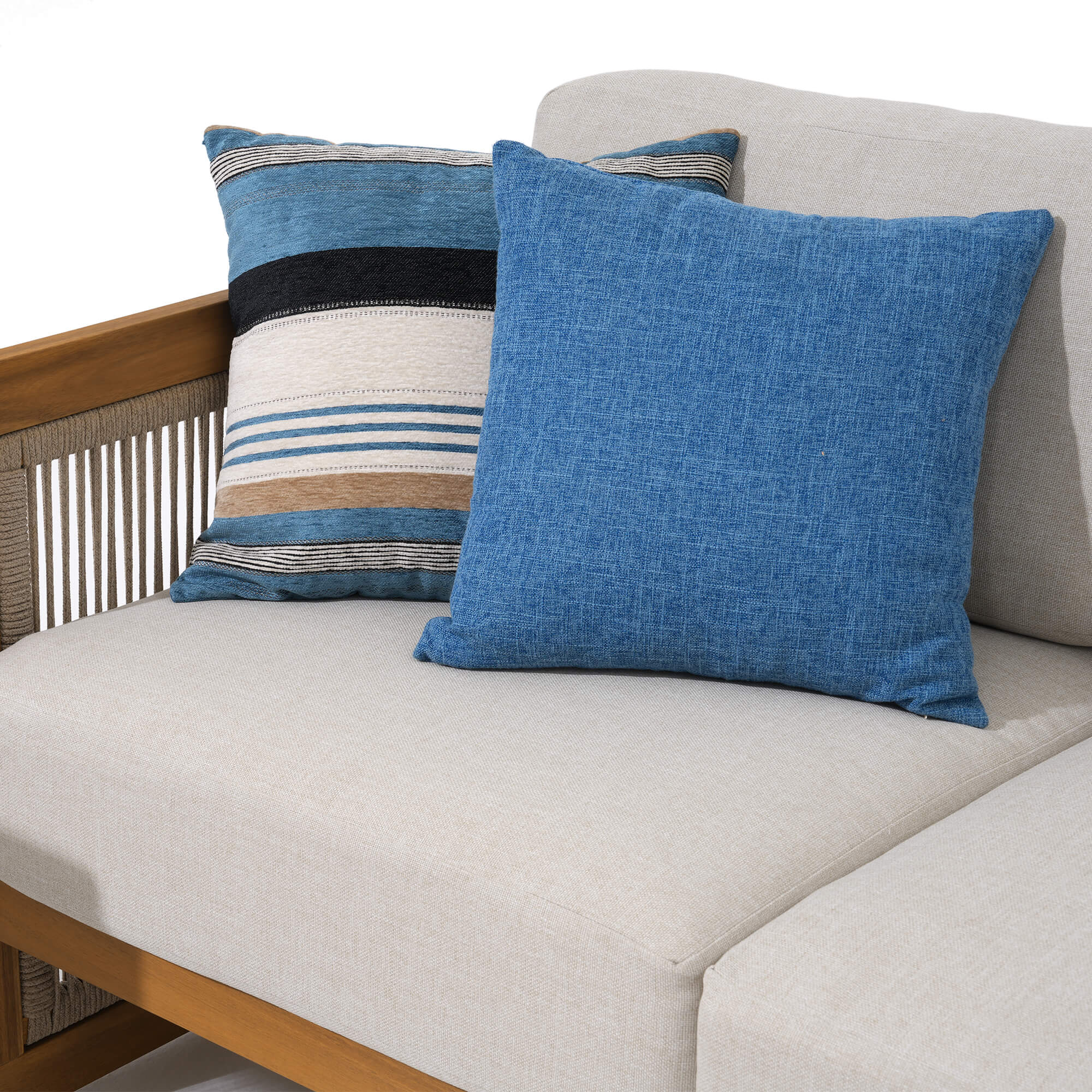 Two pillows on the sofa- Sunsitt Modern Premium Patio Outdoor Furniture