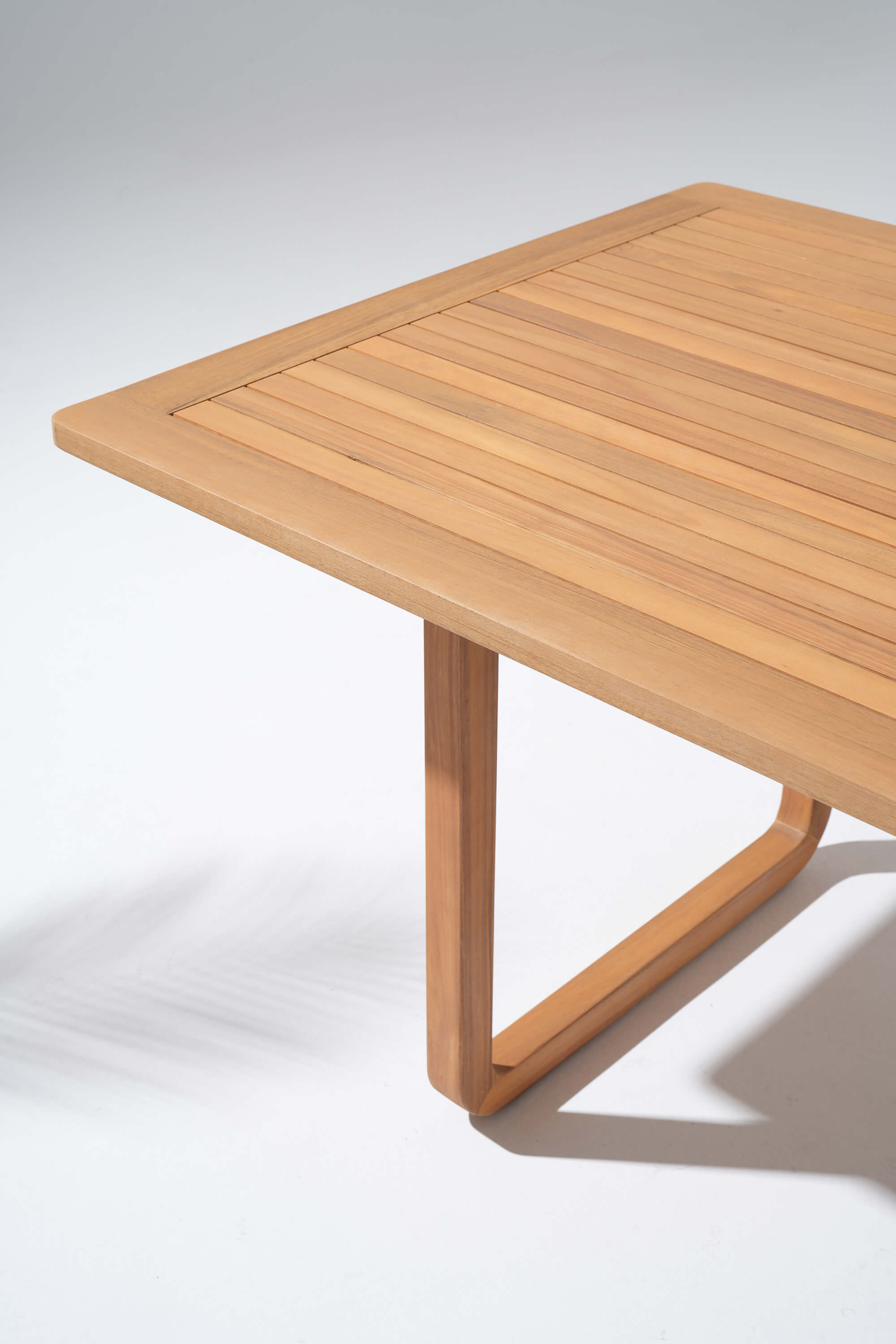 Nalia Outdoor Wooden Dining Set with Armless Design for 8 People, Umbrella Hole, 90.6"U-Legs