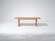 Amaya Wooden Dining Table with Umbrella Hole for 6-8 People, Teak Finish, 90.6"