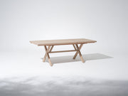 Drift Eucalyptus Wood Outdoor Dining Table With Extendable Design, 63''-87''