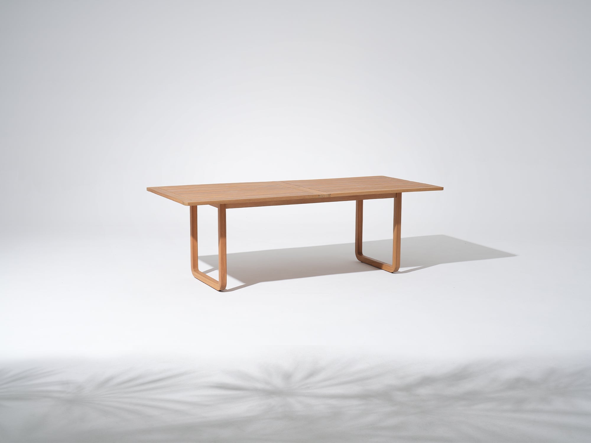 Nalia Outdoor Wooden Dining Set with Armless Design for 8 People, Umbrella Hole, 90.6"U-Legs