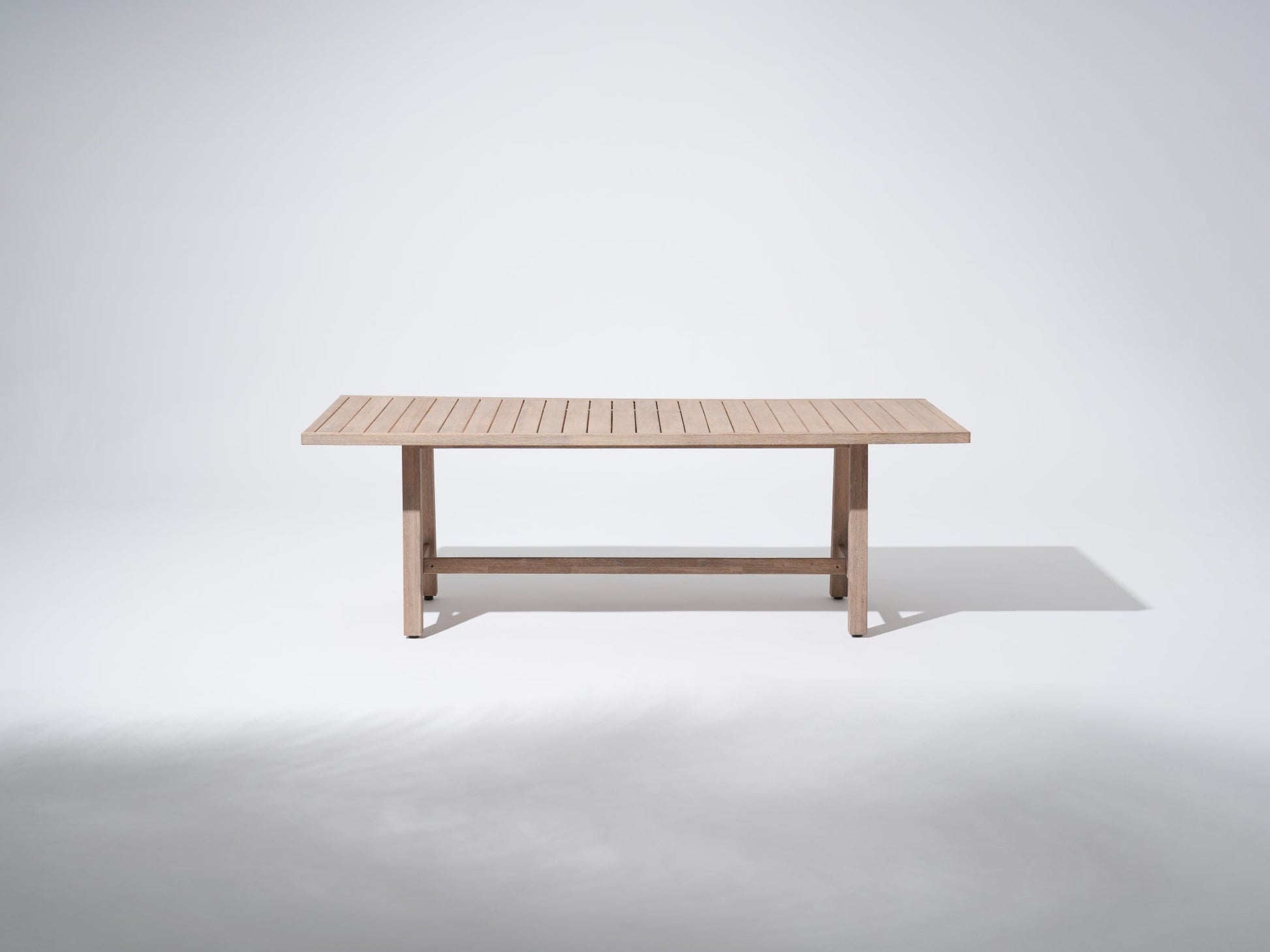 Wooden 90.6'' Outdoor dining table for 8, rectangular outdoor table- Sunsitt Premium Modern Outdoor Patio Dining Furniture