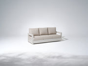 Vela Aluminum Light Beige Outdoor Sofa, Olefin Linen Cushions