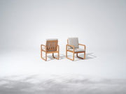 Amaya Wooden Dining Chair, Set of 2/4/6, Olefin Linen Cushions