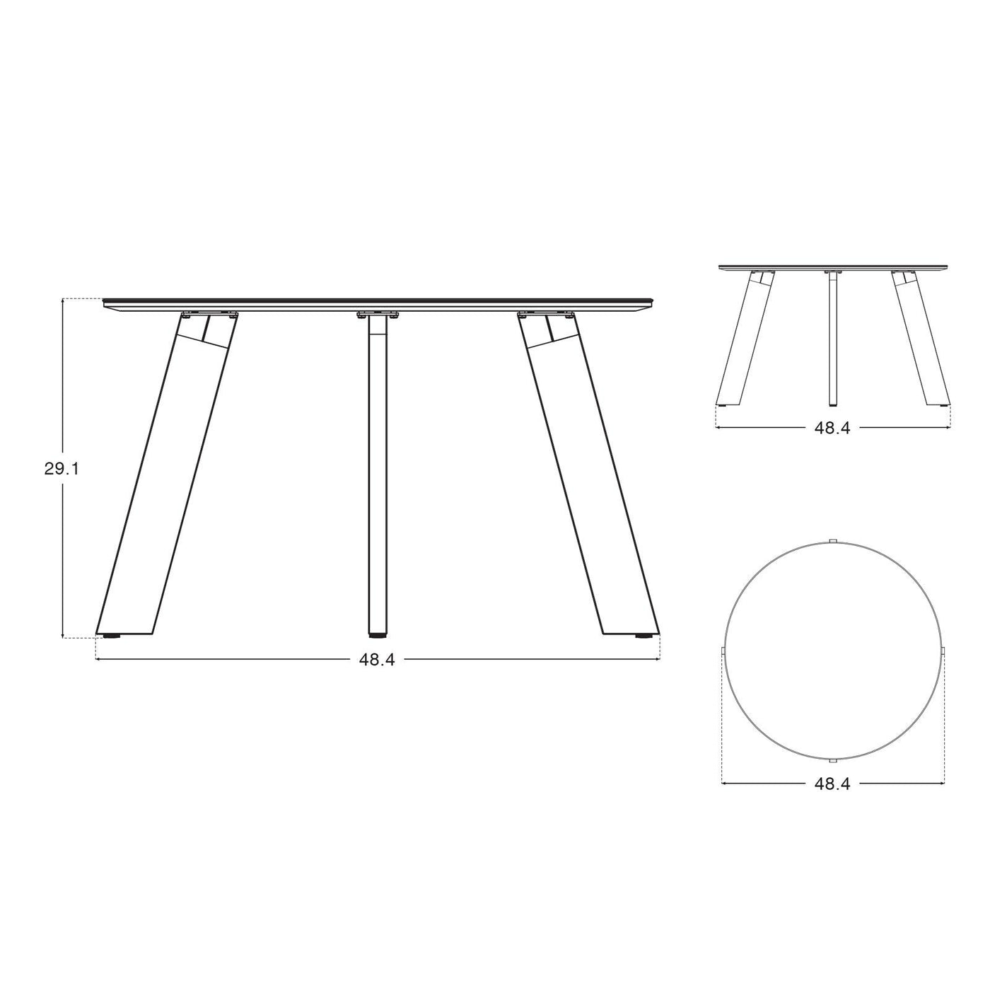 Wonder - Dining Table,Dimension information, Length, height, width data information- Sunsitt Signature