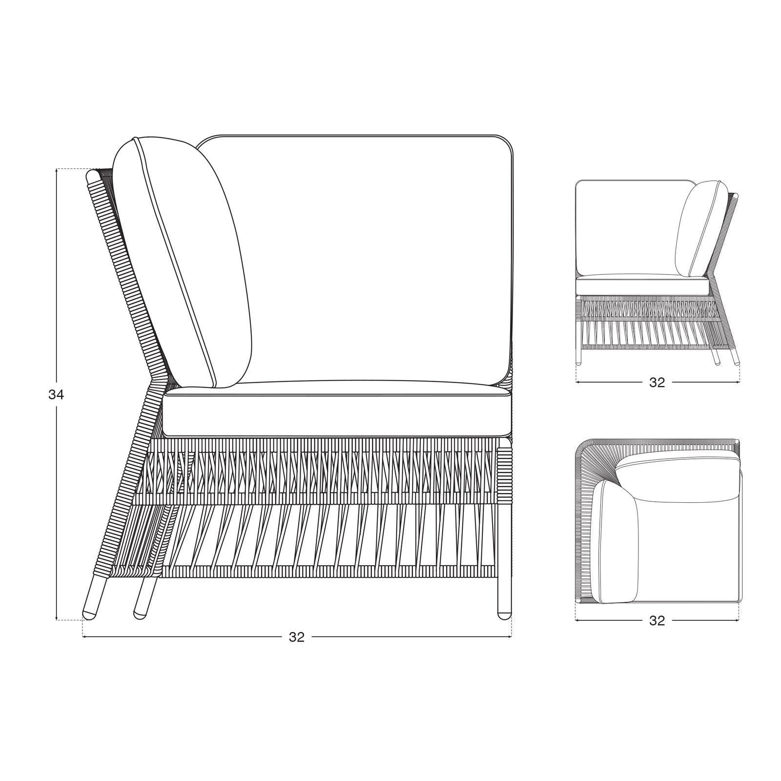 Sunsitt® Wonder Luxury Black Wicker Sectional Set